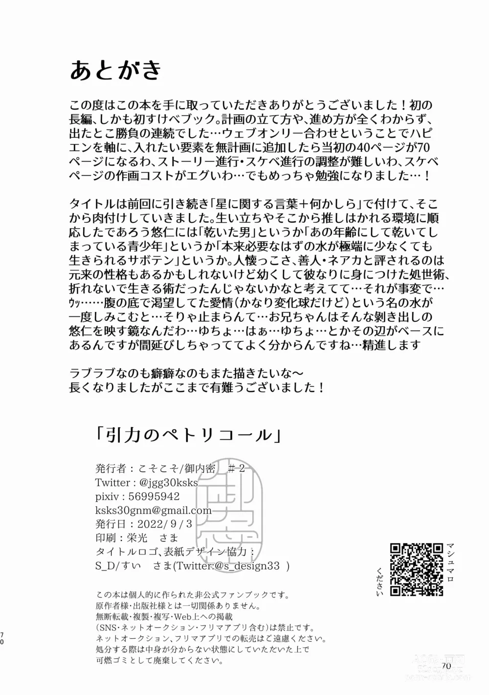 Page 70 of doujinshi Inryoku no Petrichor