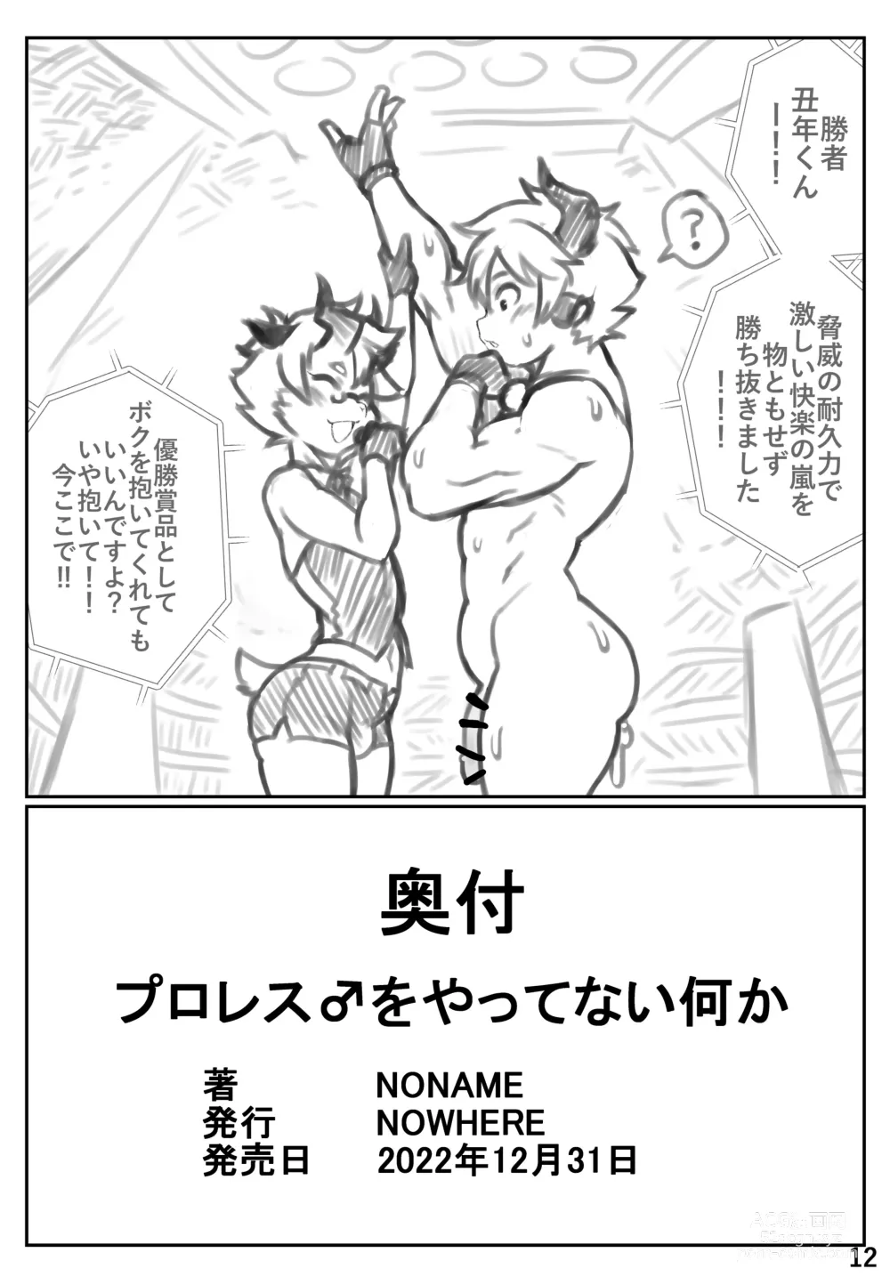 Page 11 of doujinshi Puroresu ♂ o yattenai nanika