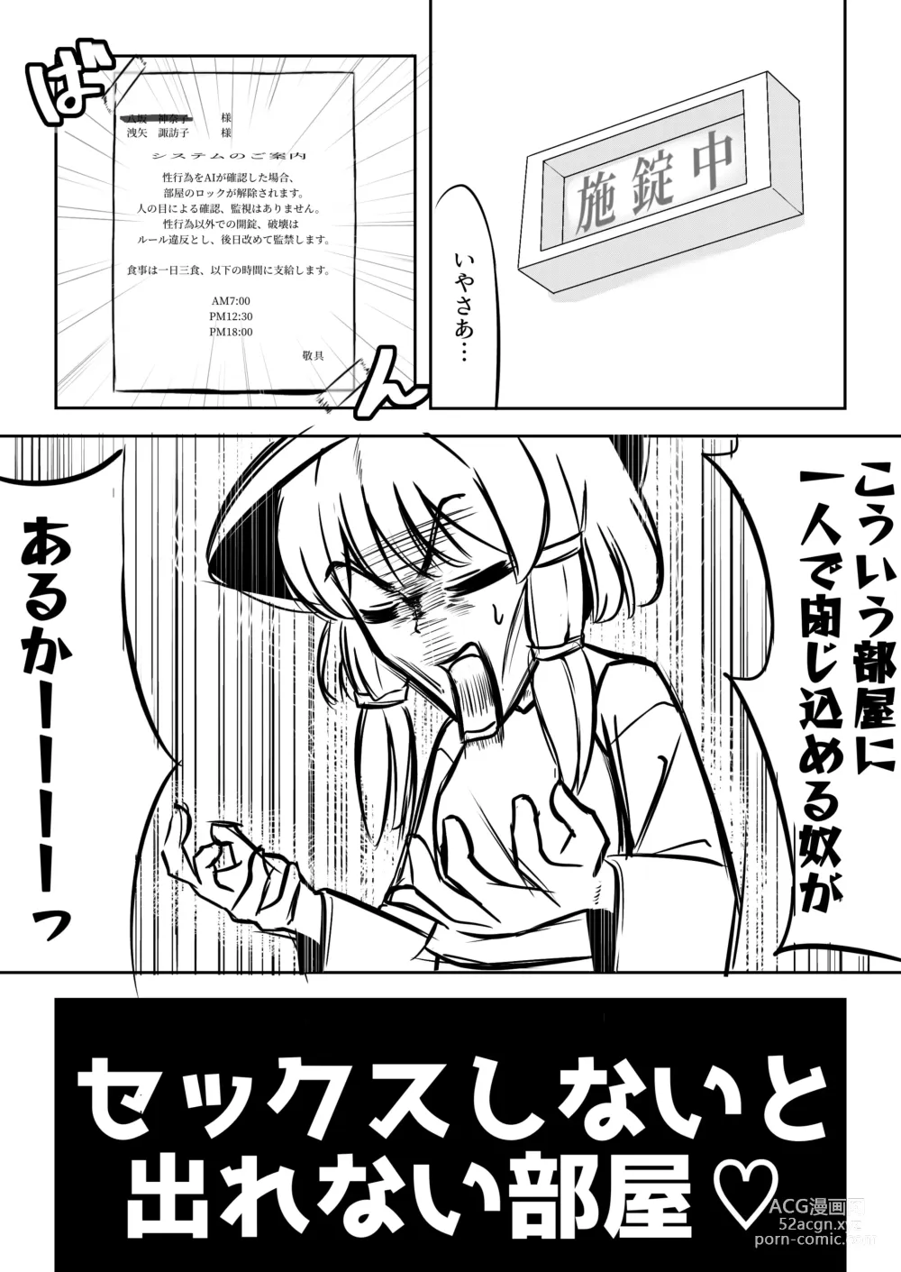 Page 2 of doujinshi Sex Shinaito Derenai Heya