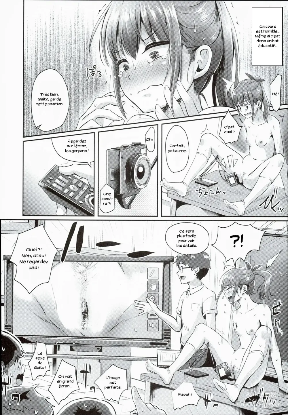 Page 9 of doujinshi Hokentaiiku Jisshuu Jugyou ~Onnanoko no Karada no Shikumi Hen~ (decensored)