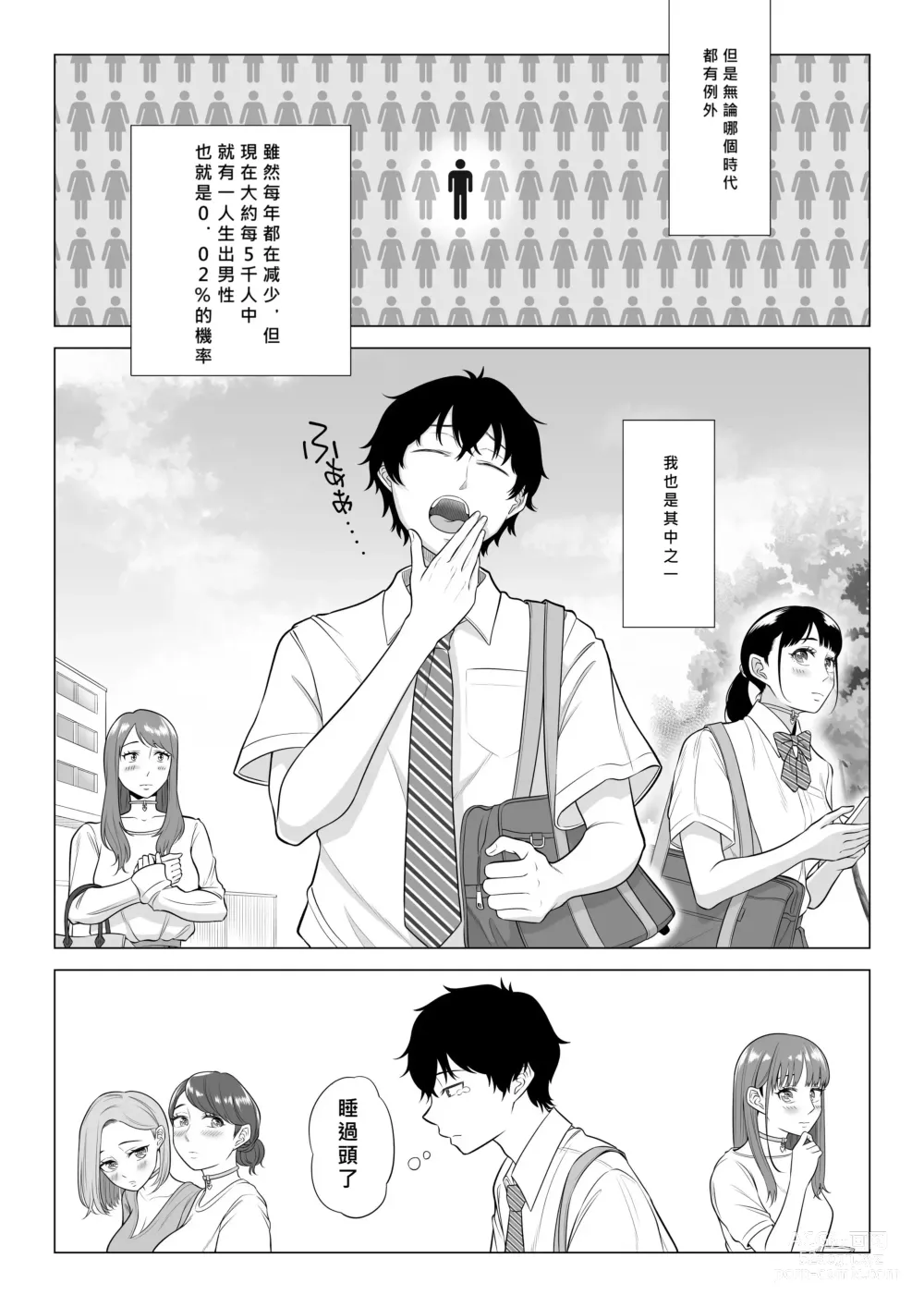 Page 4 of doujinshi Dansei ga Kyokutan ni Sukunai Kono Sekai de wa, Seishi wa Kichou na Shigen desu.