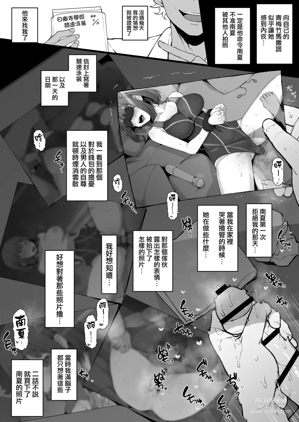 Page 11 of doujinshi Yarichin♂kara Imouto to Osananajimi no Honnou Mukidashi na Shashin o Katte Shikoru Hon