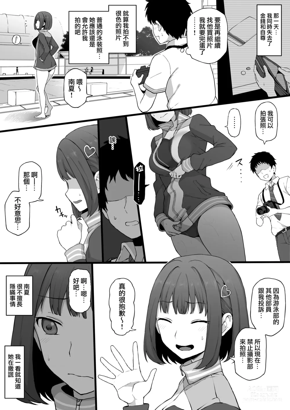 Page 10 of doujinshi Yarichin♂kara Imouto to Osananajimi no Honnou Mukidashi na Shashin o Katte Shikoru Hon