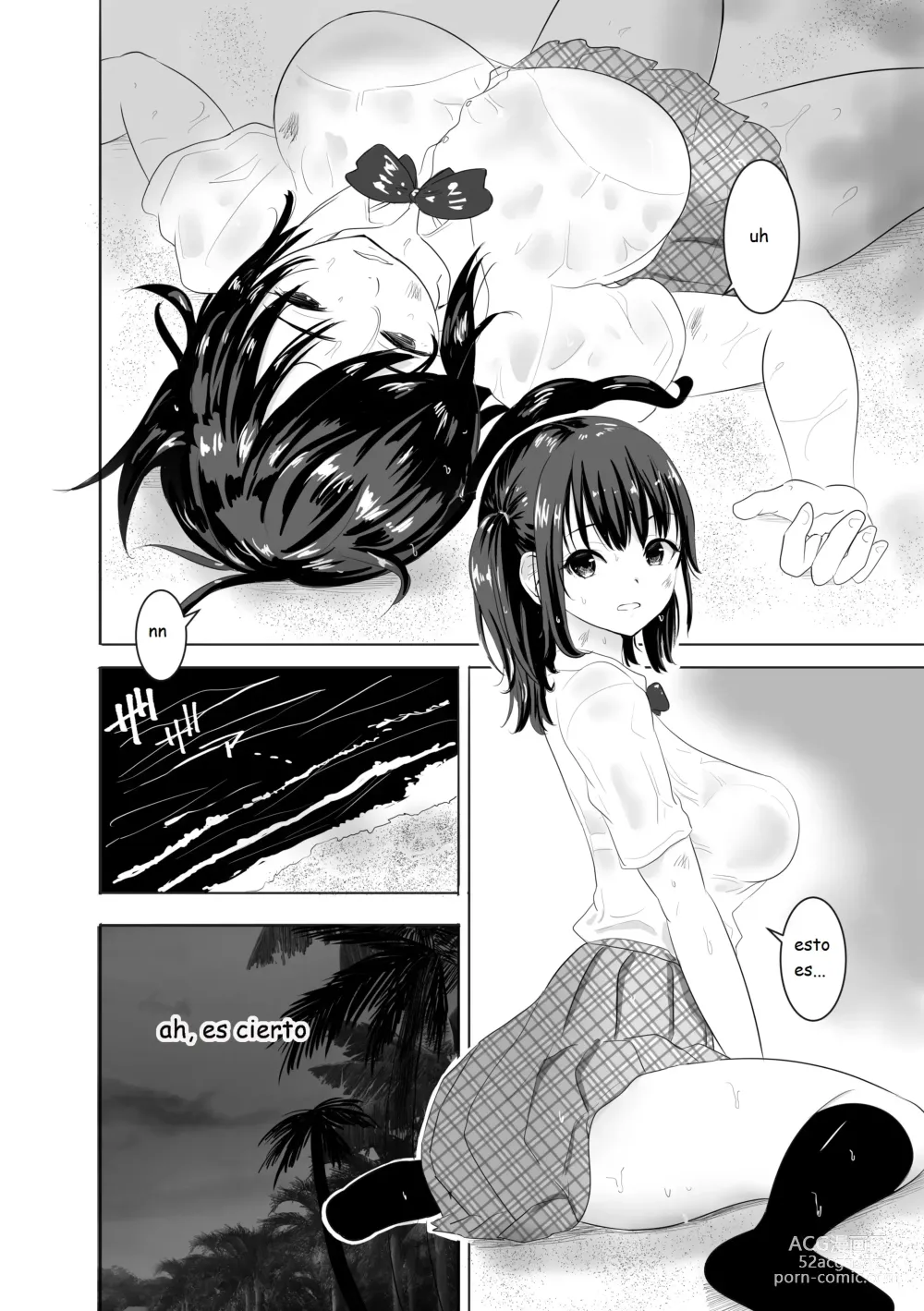 Page 3 of doujinshi Una chica con el uniforme mojada vive sola en una isla desierta con un profesor que la acosa sexualmente