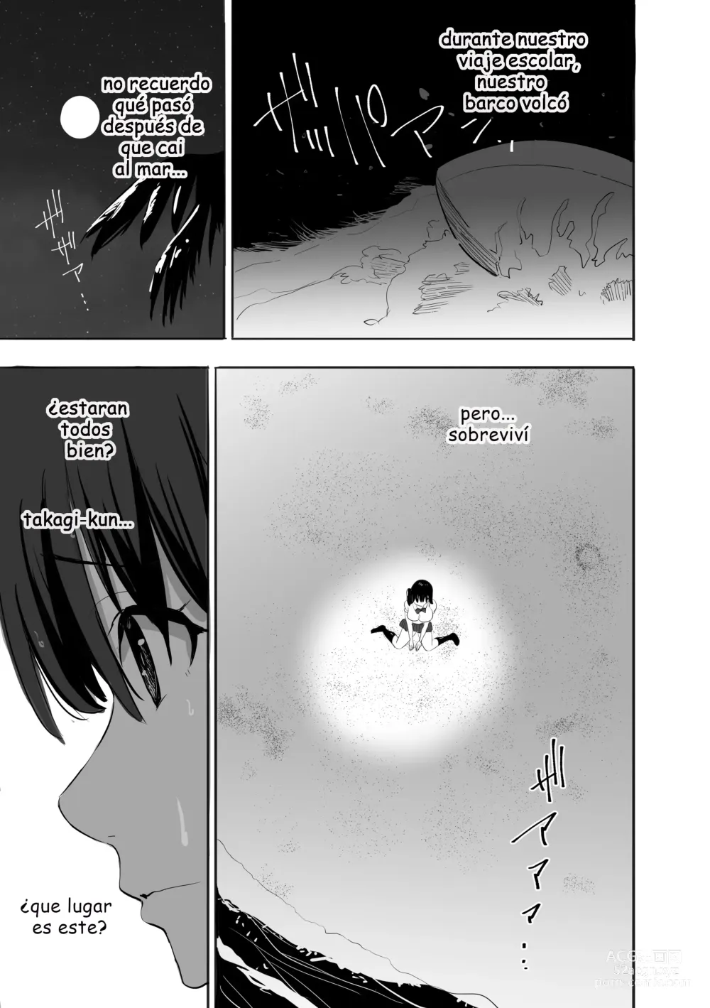 Page 4 of doujinshi Una chica con el uniforme mojada vive sola en una isla desierta con un profesor que la acosa sexualmente