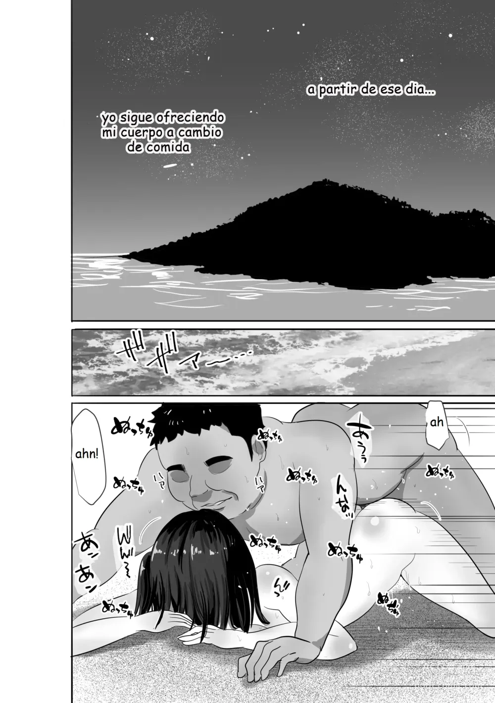 Page 31 of doujinshi Una chica con el uniforme mojada vive sola en una isla desierta con un profesor que la acosa sexualmente