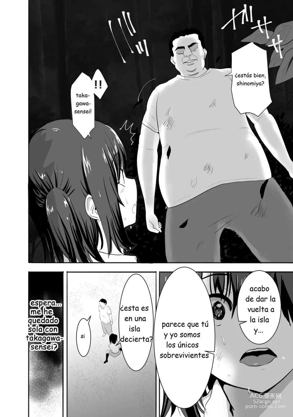 Page 5 of doujinshi Una chica con el uniforme mojada vive sola en una isla desierta con un profesor que la acosa sexualmente