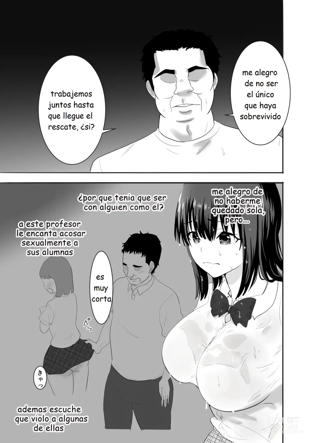 Page 6 of doujinshi Una chica con el uniforme mojada vive sola en una isla desierta con un profesor que la acosa sexualmente