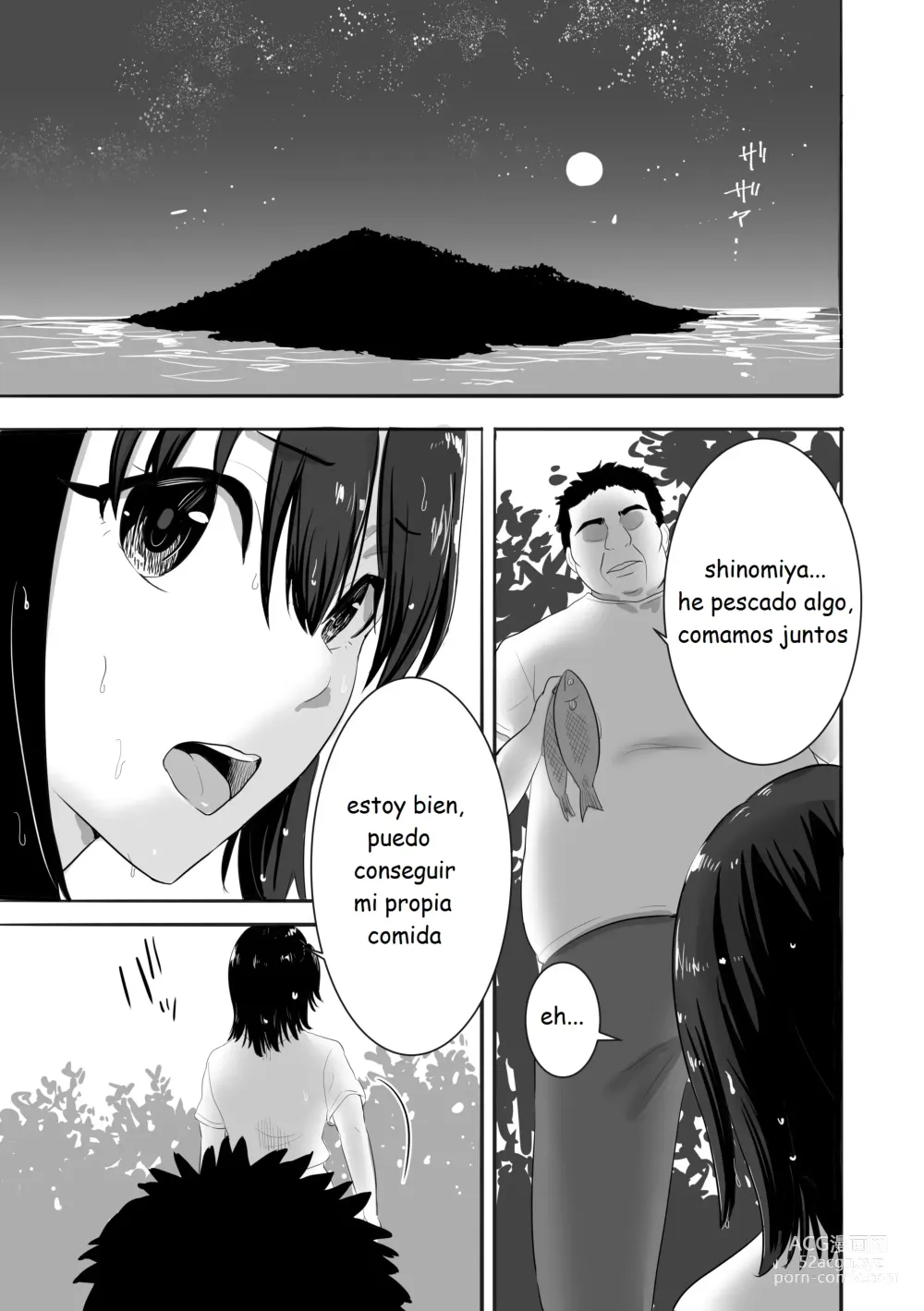 Page 8 of doujinshi Una chica con el uniforme mojada vive sola en una isla desierta con un profesor que la acosa sexualmente