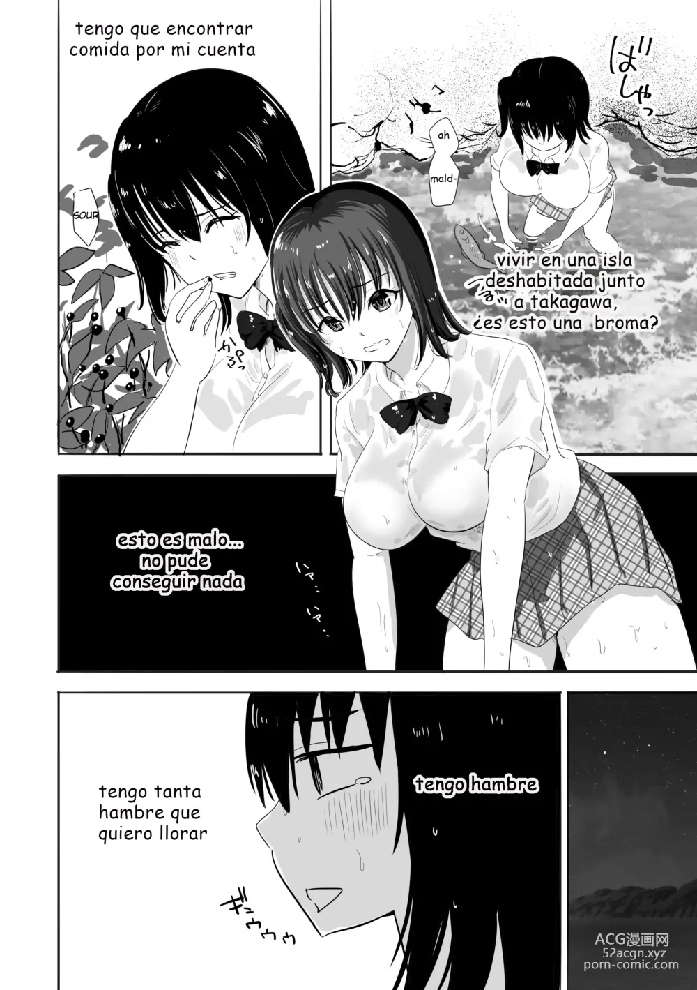 Page 9 of doujinshi Una chica con el uniforme mojada vive sola en una isla desierta con un profesor que la acosa sexualmente