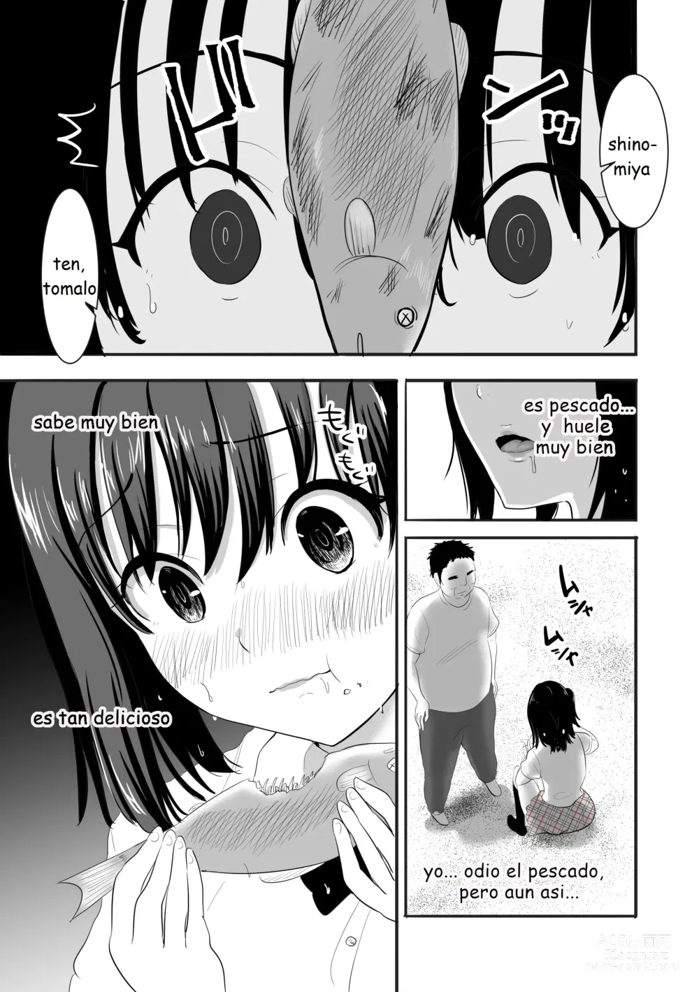 Page 10 of doujinshi Una chica con el uniforme mojada vive sola en una isla desierta con un profesor que la acosa sexualmente