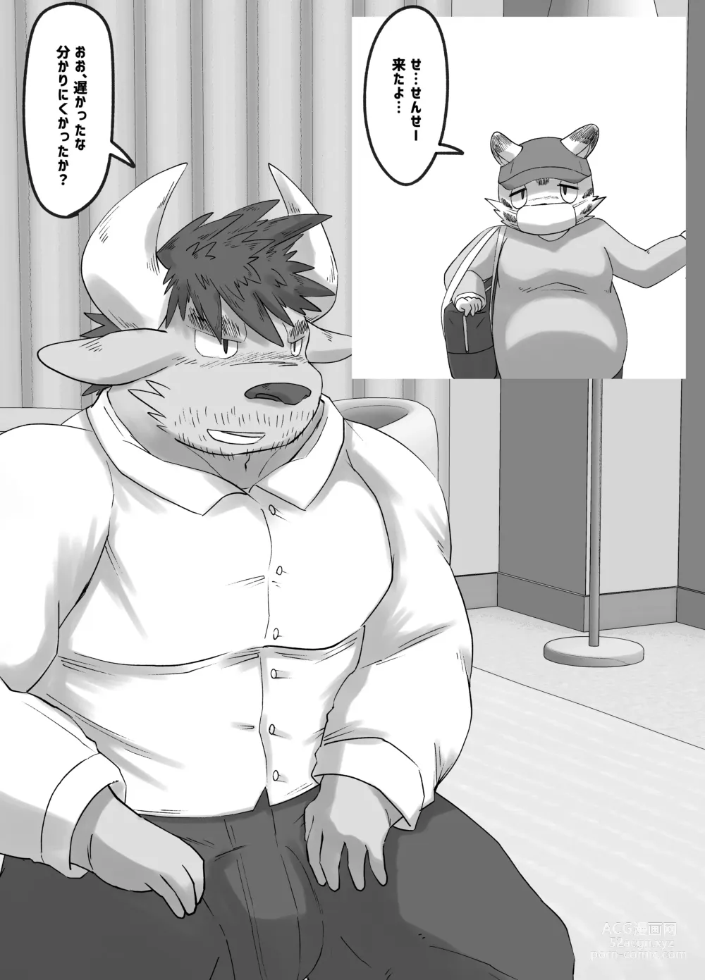 Page 4 of doujinshi Muscular Bull Teacher & Chubby Tiger Student 4