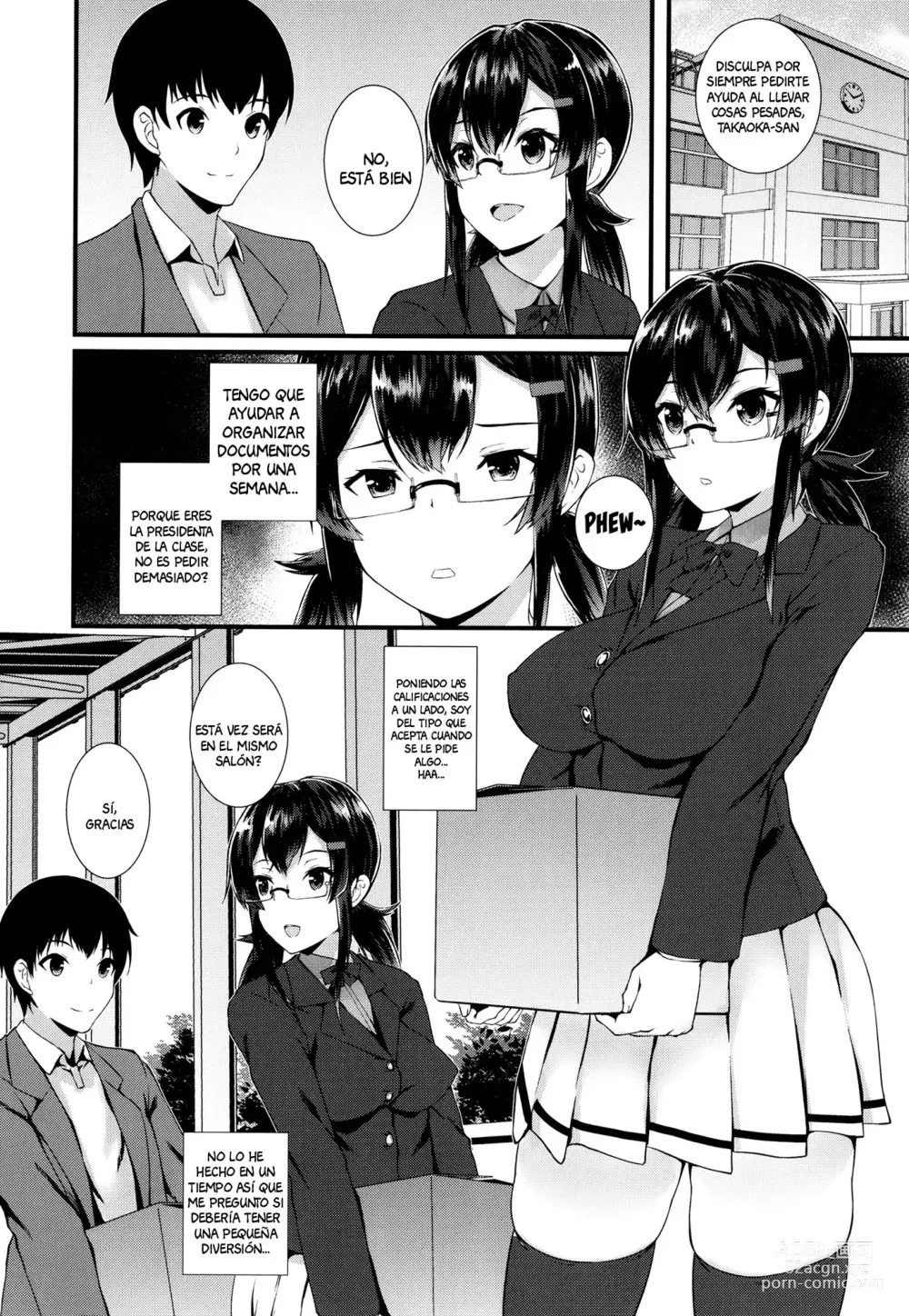 Page 2 of manga The class president student is a prostitute