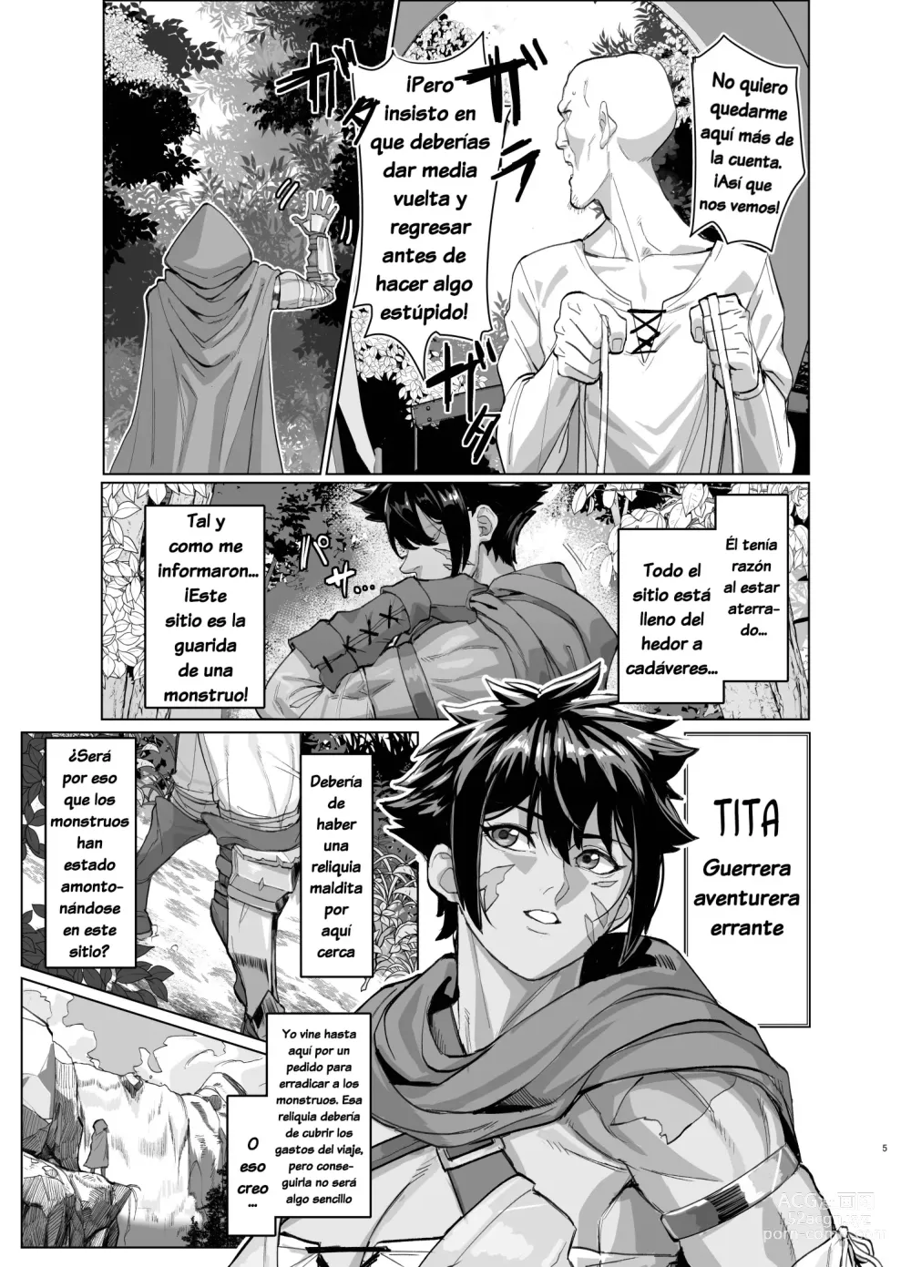 Page 4 of doujinshi Una Mujer Guerrera en Problemas