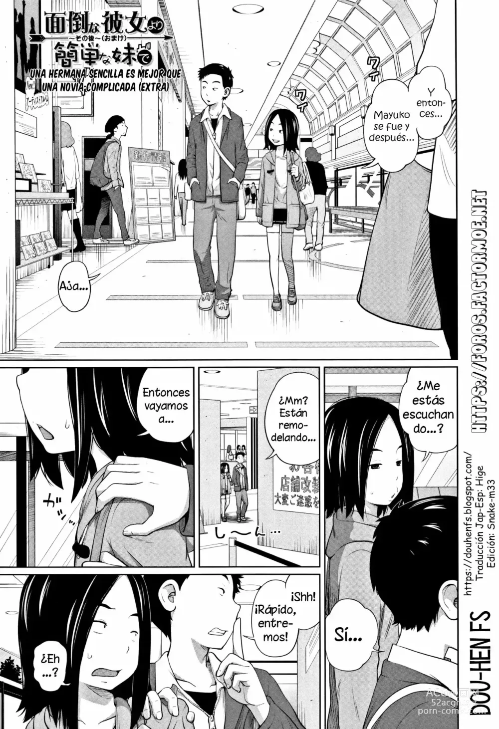 Page 23 of manga Mendouna Kanojo Yori Kantan Na Imouto De Sonogo / Una Hermana Sencilla Es Mejor Que Una Novia Problemática +