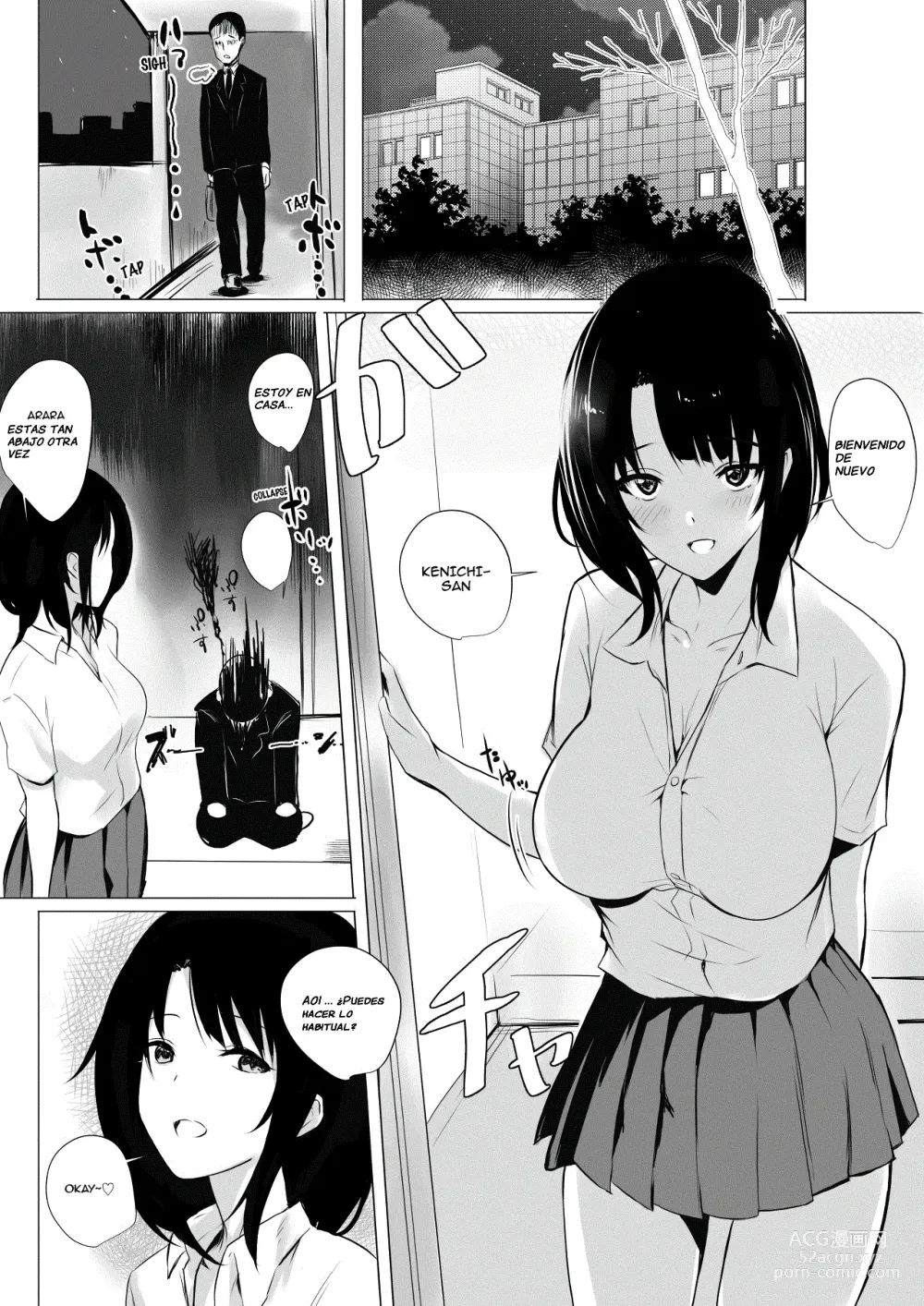 Page 5 of doujinshi Vi a una esposa de preparatoria de grandes pechos que solo deja que otro hombre la mime y abrace.