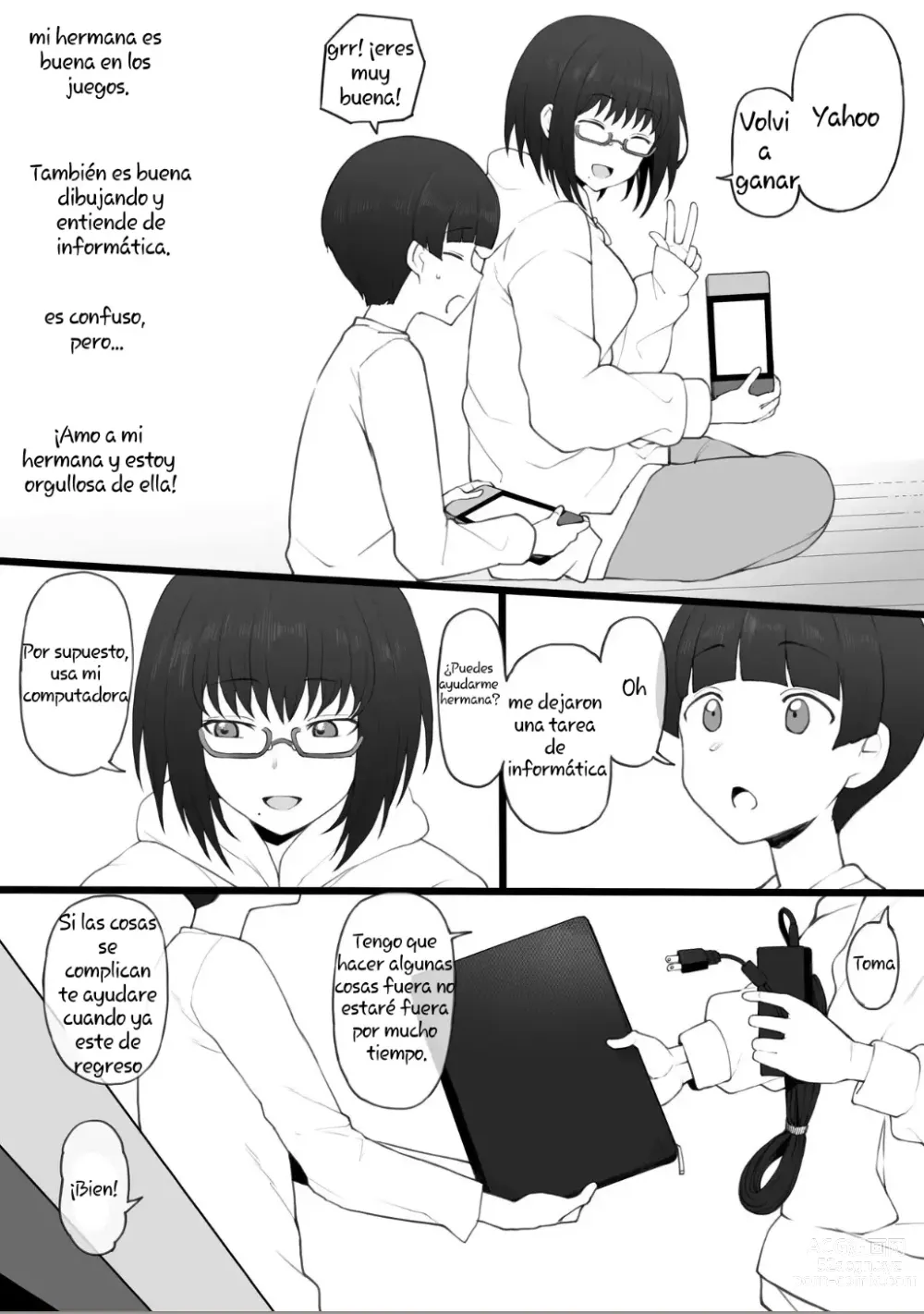 Page 3 of doujinshi Daisuki na Onee-chan ni Karita PersoCom no Naka ni...