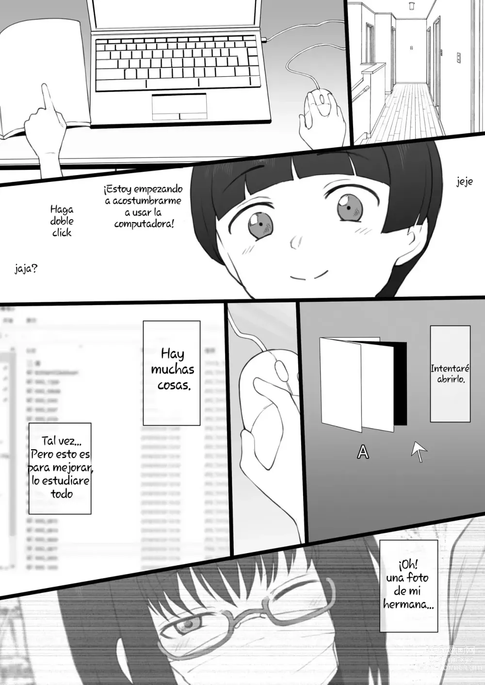 Page 4 of doujinshi Daisuki na Onee-chan ni Karita PersoCom no Naka ni...