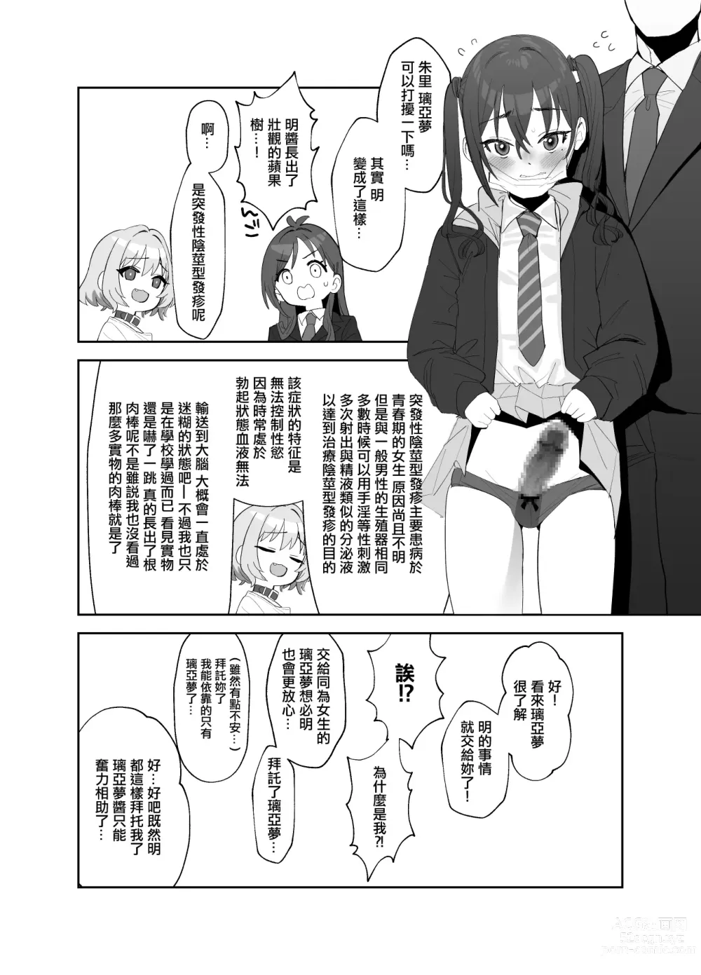 Page 2 of doujinshi 明長出了肉棒與璃亞夢做愛的漫畫