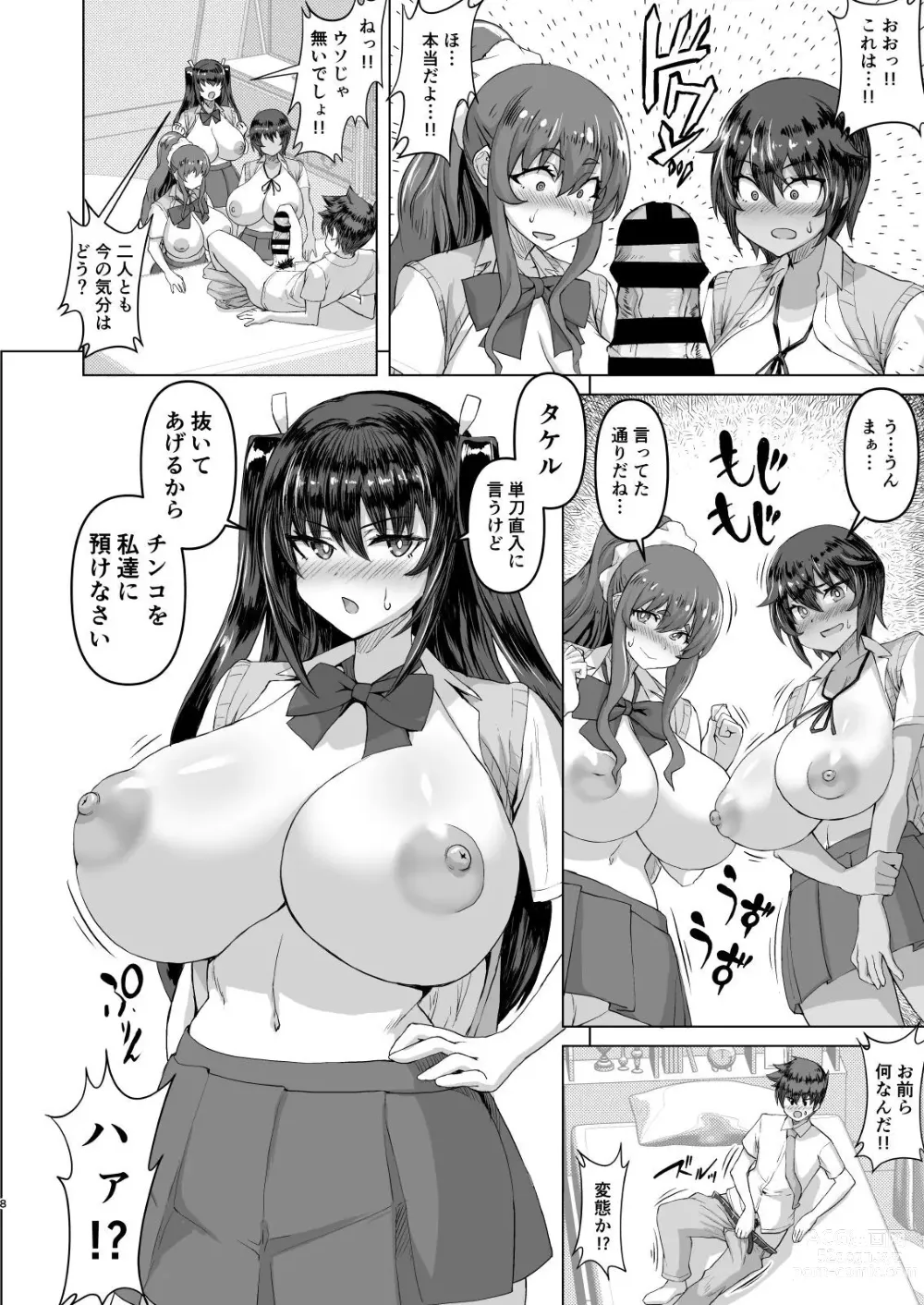 Page 8 of doujinshi Dekachin ni Nattara Kyonyuu Osananajimi to Sono Kyonyuu Tomodachi-tachi Harem ni Natta!!