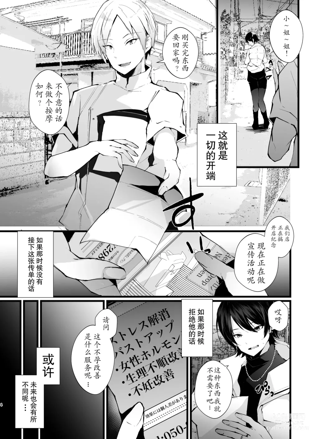 Page 4 of doujinshi Kakkou no Rakuin ~Ninkatsu Kyonyuu Hitozuma ga Biyaku Jirashi Massage ni Kokomo mo Karada mo Ochiru made~