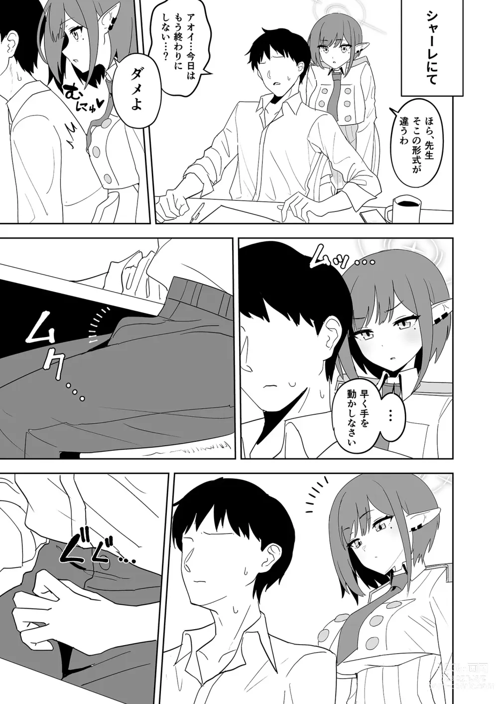 Page 2 of doujinshi Aoi ni Tekoki Shite Moraou - Lets Aoi give you a hand job.