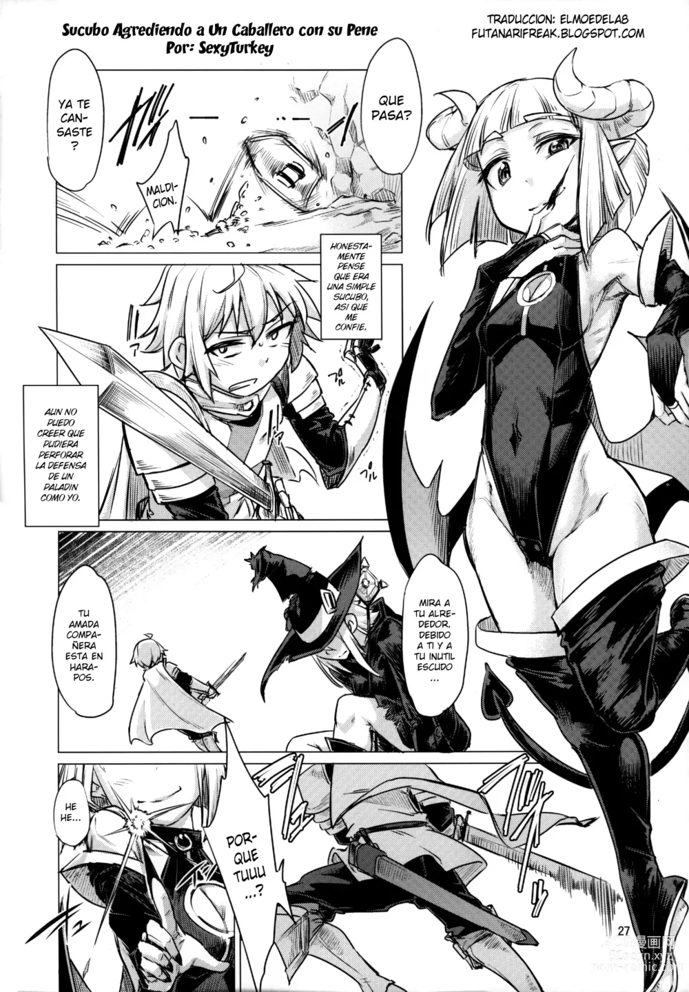 Page 1 of doujinshi Sucubo Agrediendo a Un Caballero con su Pene