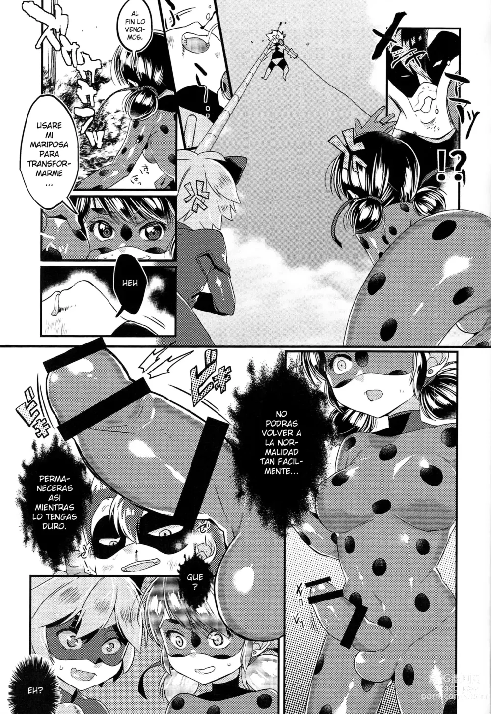 Page 4 of doujinshi Teki no Shoi de Futanari ni Sareta Ladybug ga Cat Noir no Shojo o Ubacchau Hon