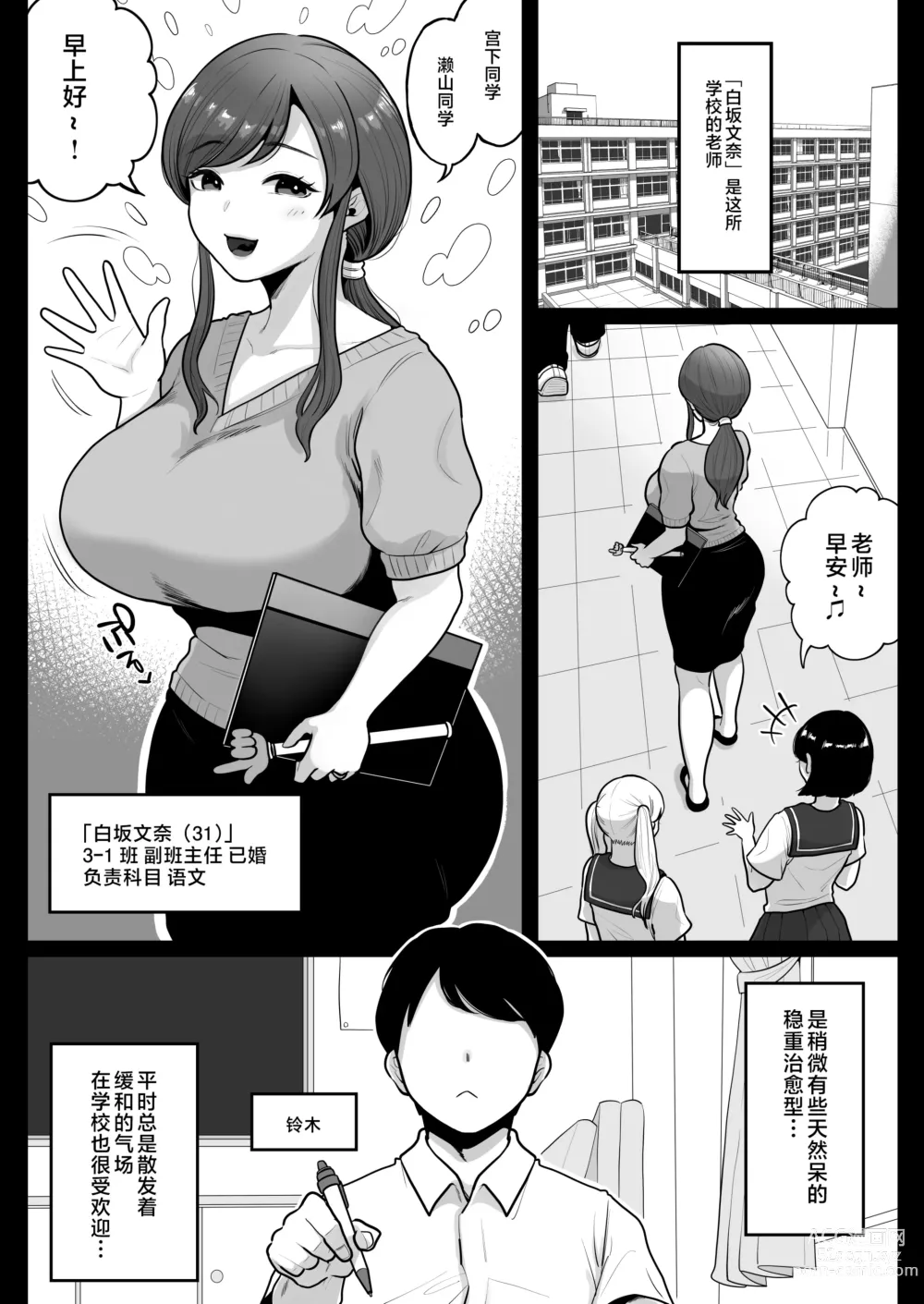 Page 3 of doujinshi Aka Bare shita Hitozuma Kyoushi to Nettori Sex Hoshuu
