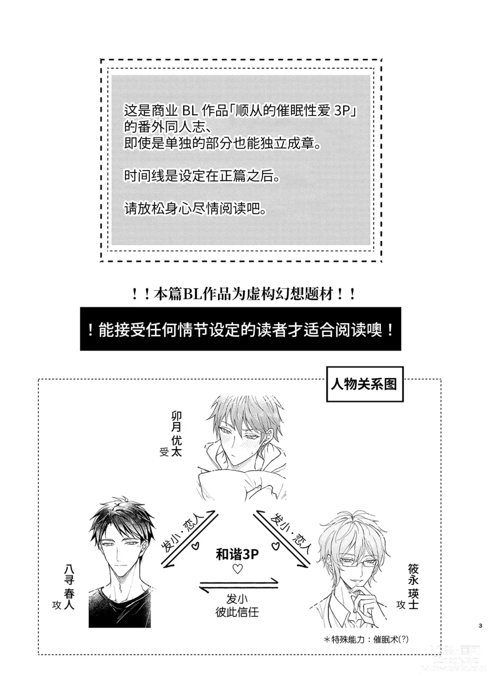 Page 3 of doujinshi 幼驯染的恋人提议用色情催眠的方式尝试多种活色生香的3P游戏 (decensored)