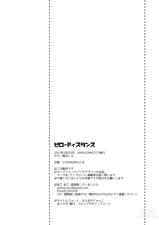 Page 31 of doujinshi Zero Distance