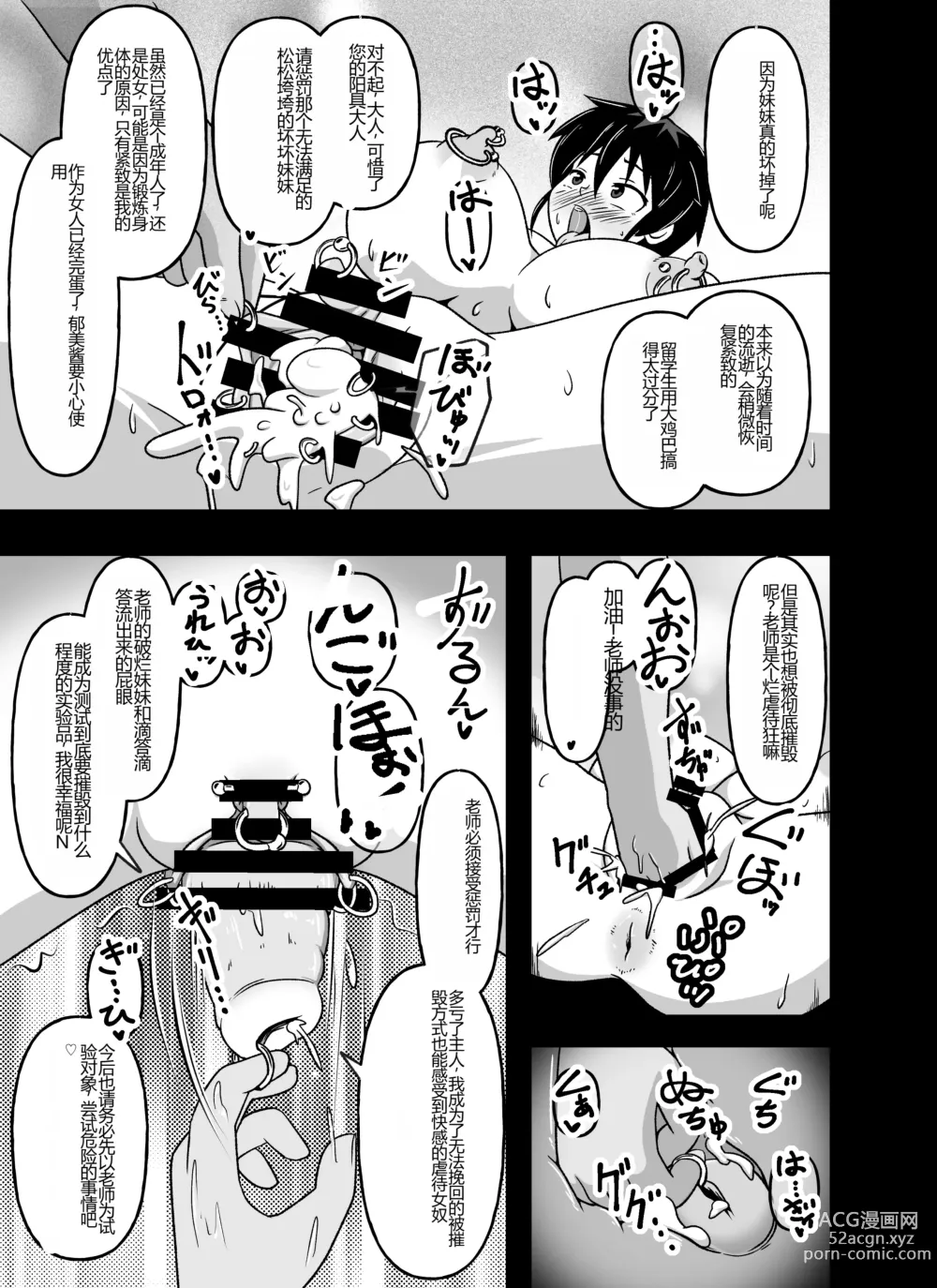 Page 9 of doujinshi Mesu Nie Gakuen 3 Gakuen No Shihai-Sha Kara Tenraku Shita Mesu Buta Jūkan Dorei Fujimiya Utako