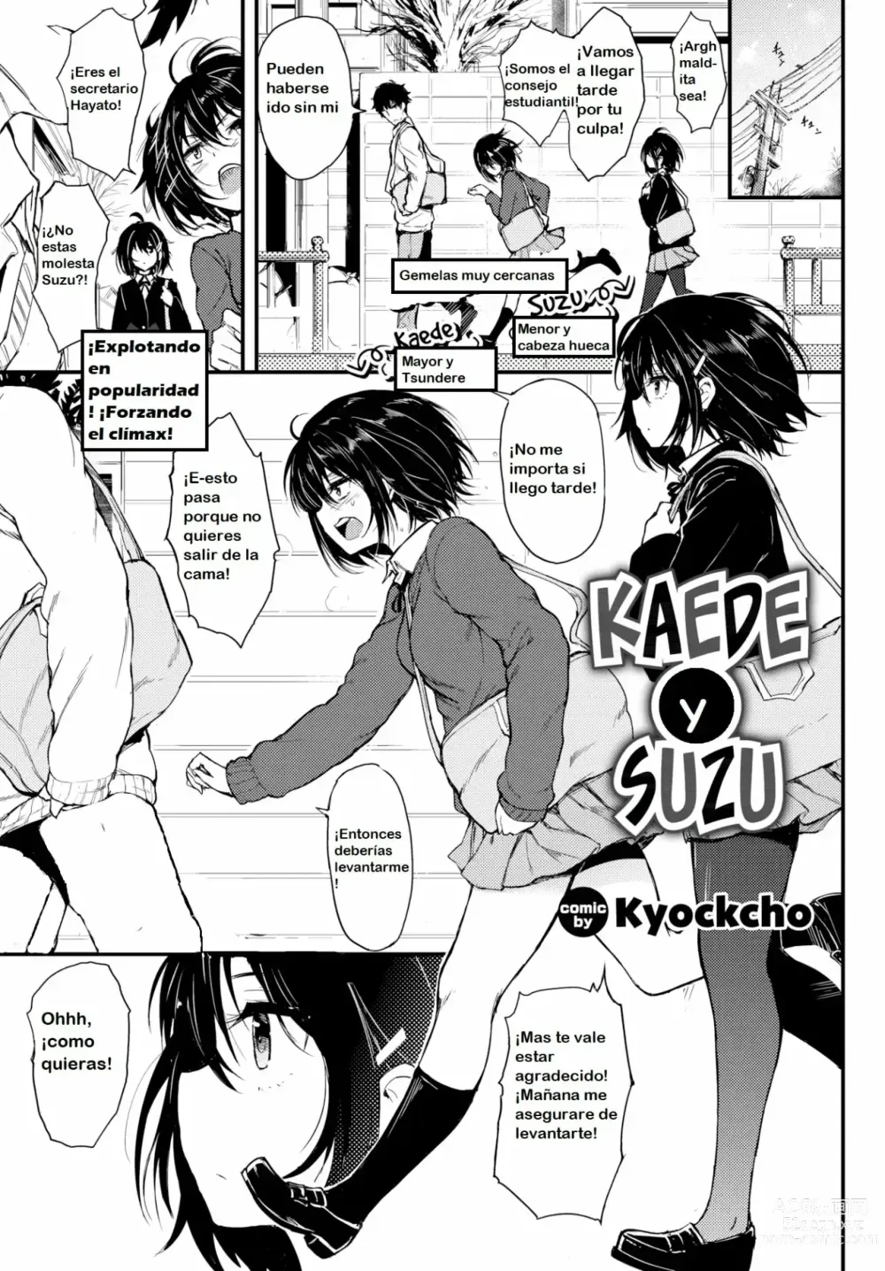 Page 2 of doujinshi Kaede & Suzu 1-7, Spanish.