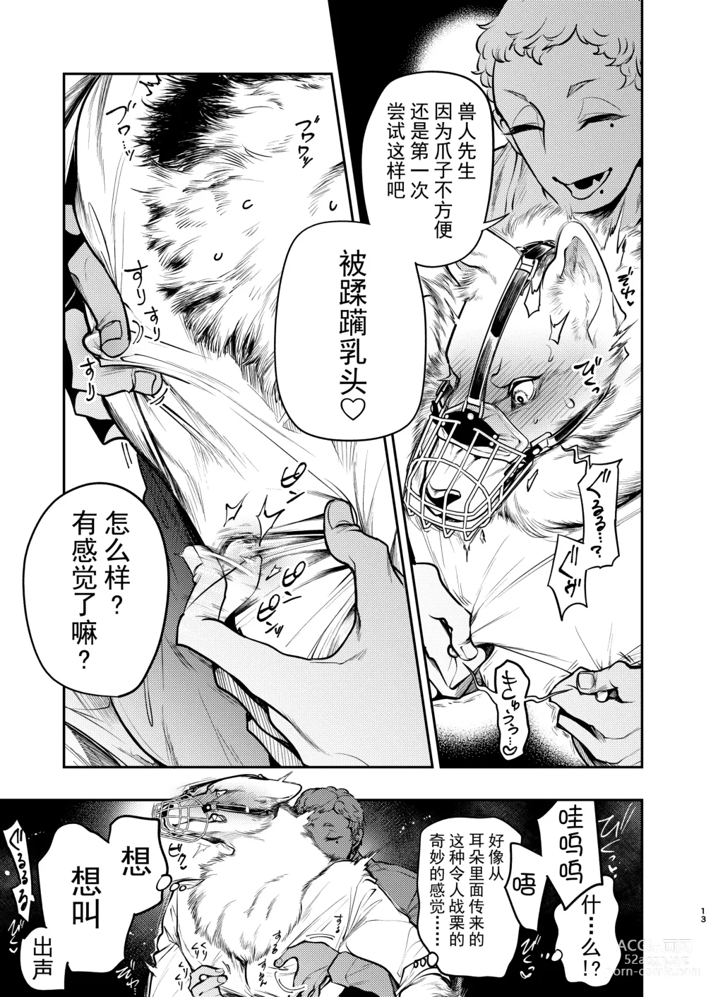 Page 12 of doujinshi Ookami Juujin, Ningen Fuuzoku e Iku