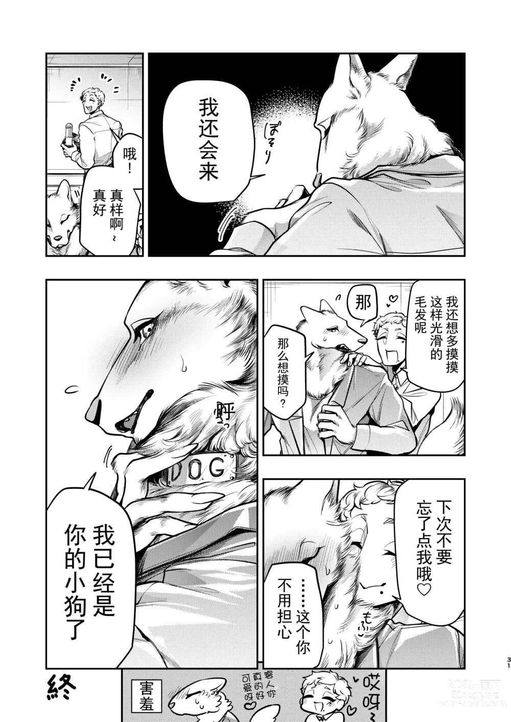 Page 30 of doujinshi Ookami Juujin, Ningen Fuuzoku e Iku