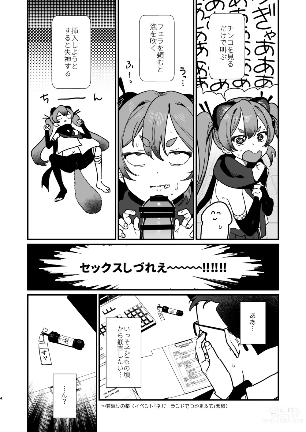 Page 3 of doujinshi Loli ni Modoshite Saichoukyou