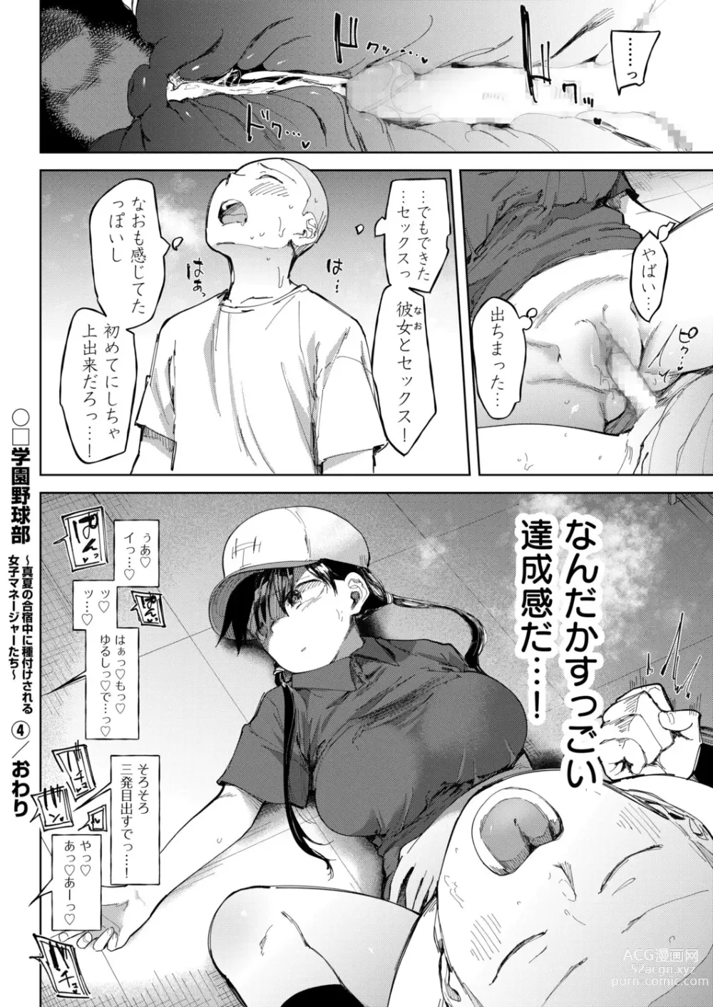 Page 26 of manga Gakuen yakyubu ~ manatsu no gasshuku-chu ni tanetsuke sa reru joshi maneja-tachi ~4