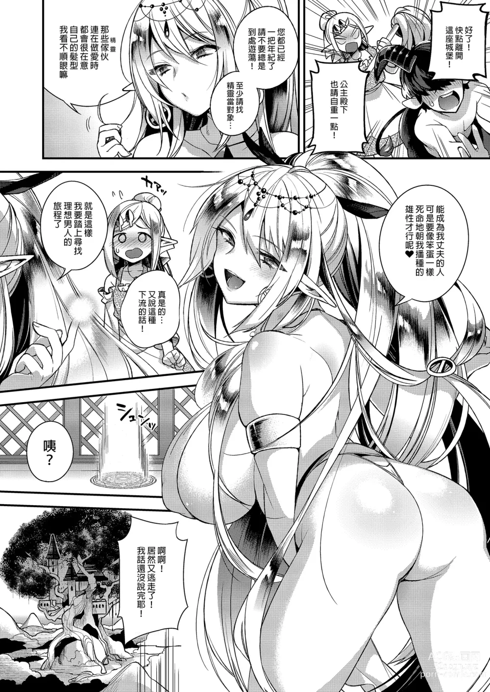 Page 4 of doujinshi Shotaku-kun wa Elf no Hime-sama o Jouzu ni Haramaserareru kana?｜正太獸人能讓精靈公主順利懷孕嗎？ (decensored)