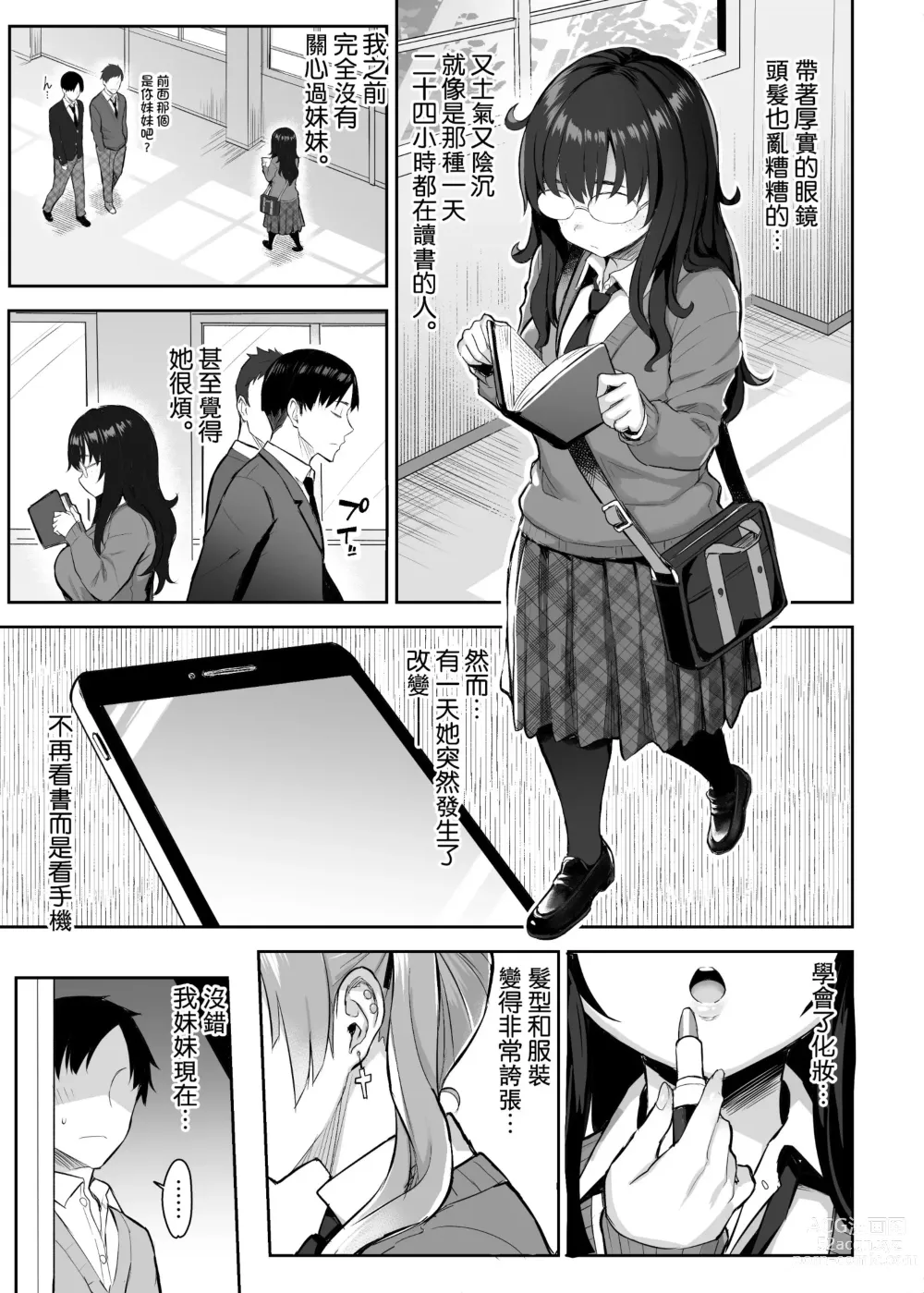 Page 4 of doujinshi Moto InCha no Kyonyuu Yariman Imouto ga Erosugite, Onii-chan wa Mou...!!