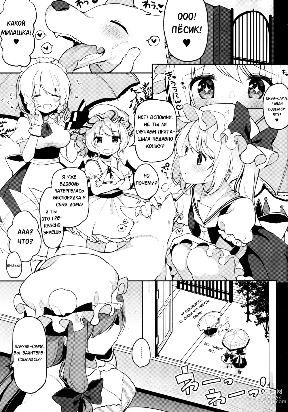 Page 2 of doujinshi Dosukebe Pet no Patchouli to Gachihame Honki Koubi Shichaimashita