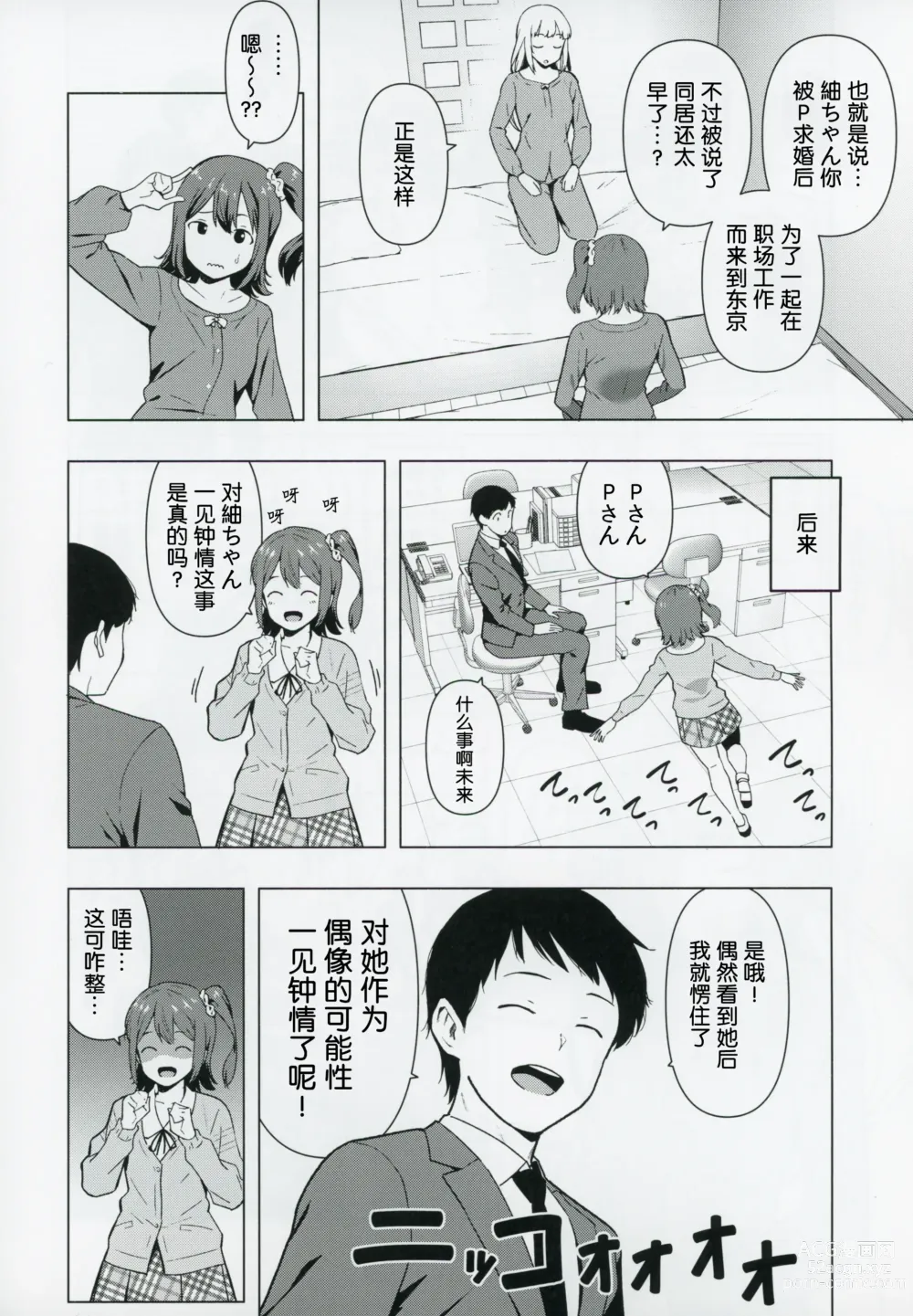 Page 7 of doujinshi Moshimo Tantou Idol Shiraishi tsumugi to Tsukiattara