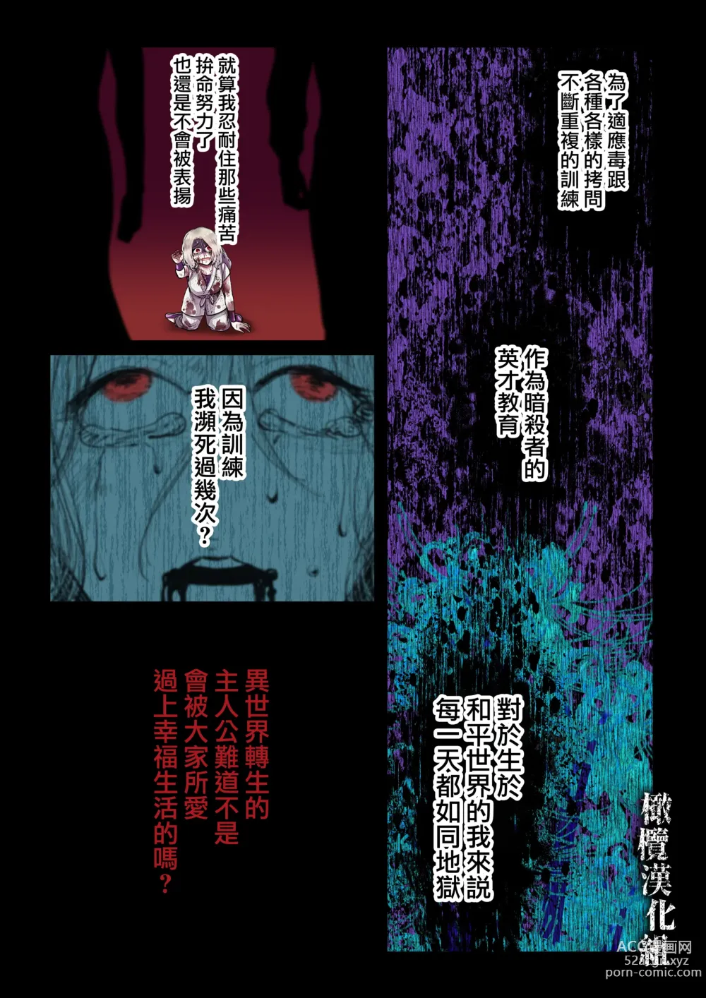 Page 8 of doujinshi kanbina jigoku ~ heibon OL ga ansatsu ikka no musume ni tensei shitara…~｜甘美的地狱～普通OL转生成暗杀一家的女儿…～