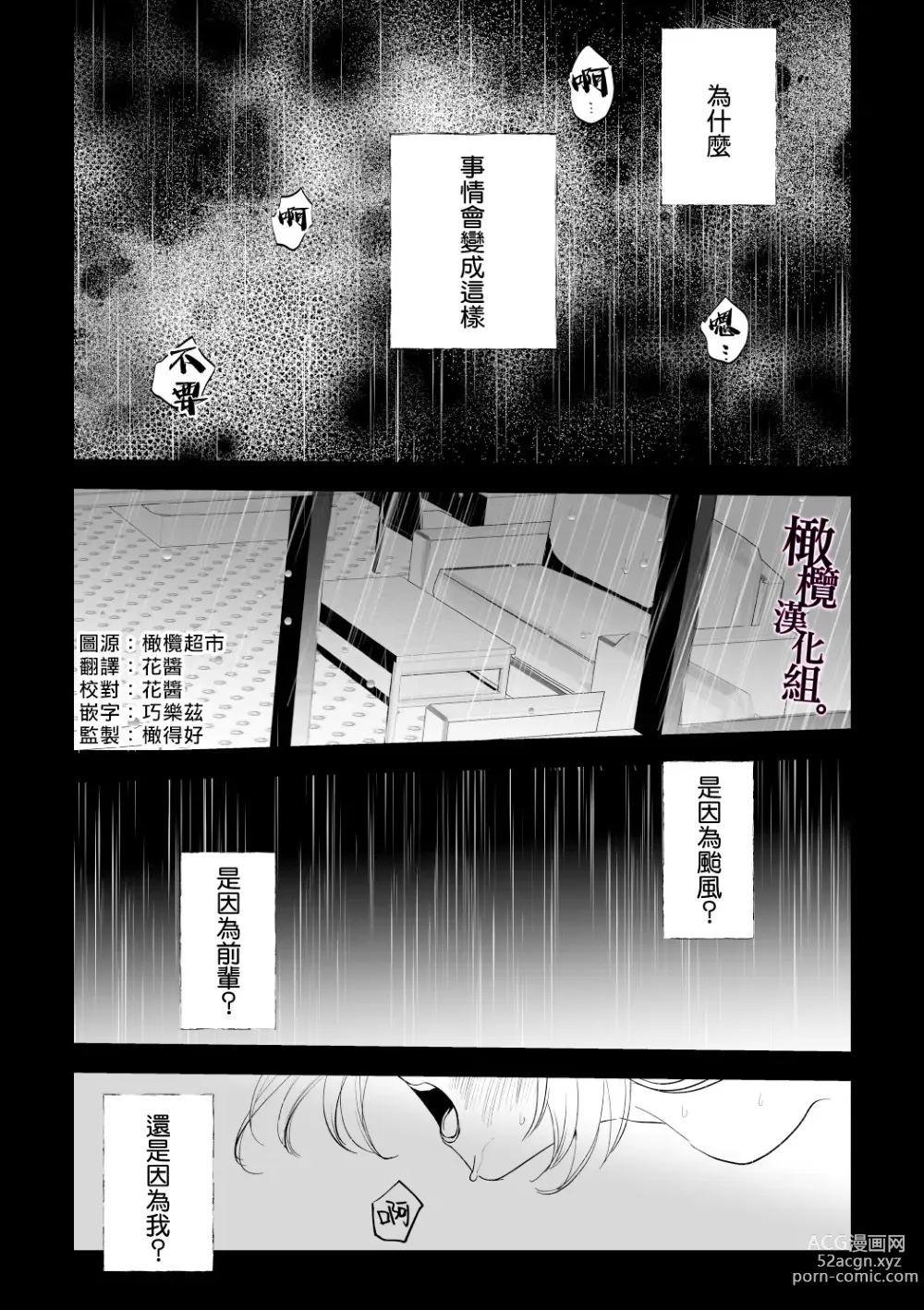 Page 2 of doujinshi 回不去的两个人～台风之夜、和憧憬的前辈…共处一室・溺爱・相交～