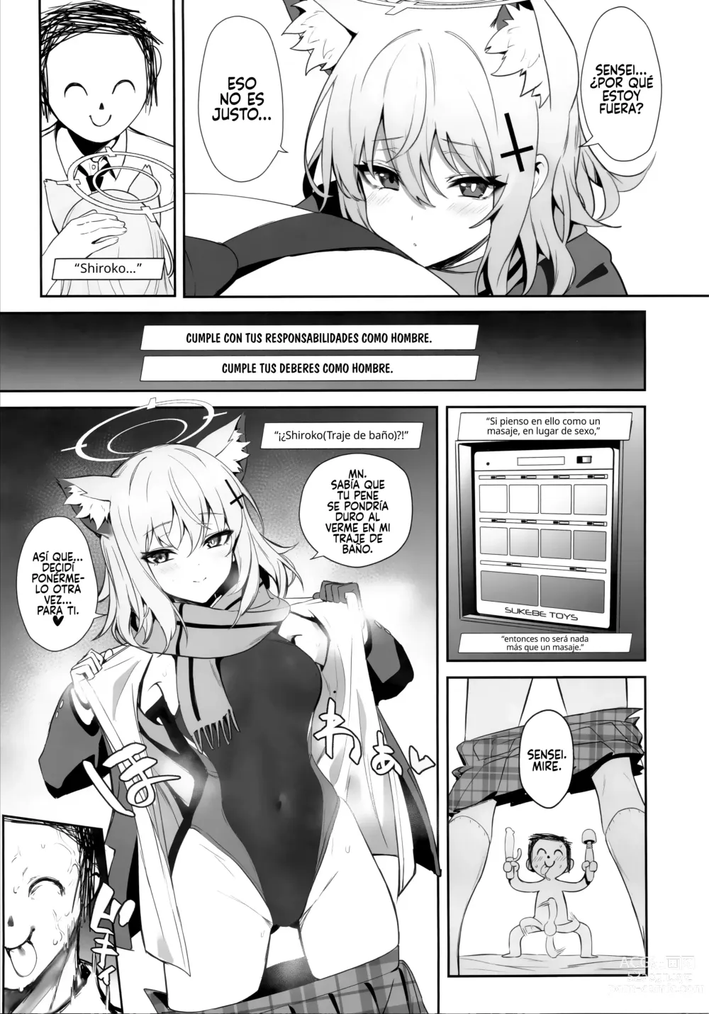 Page 10 of doujinshi ByuruAka～Seiyoku Tuyotuyo Shiroko to Rabuho Ecchi～