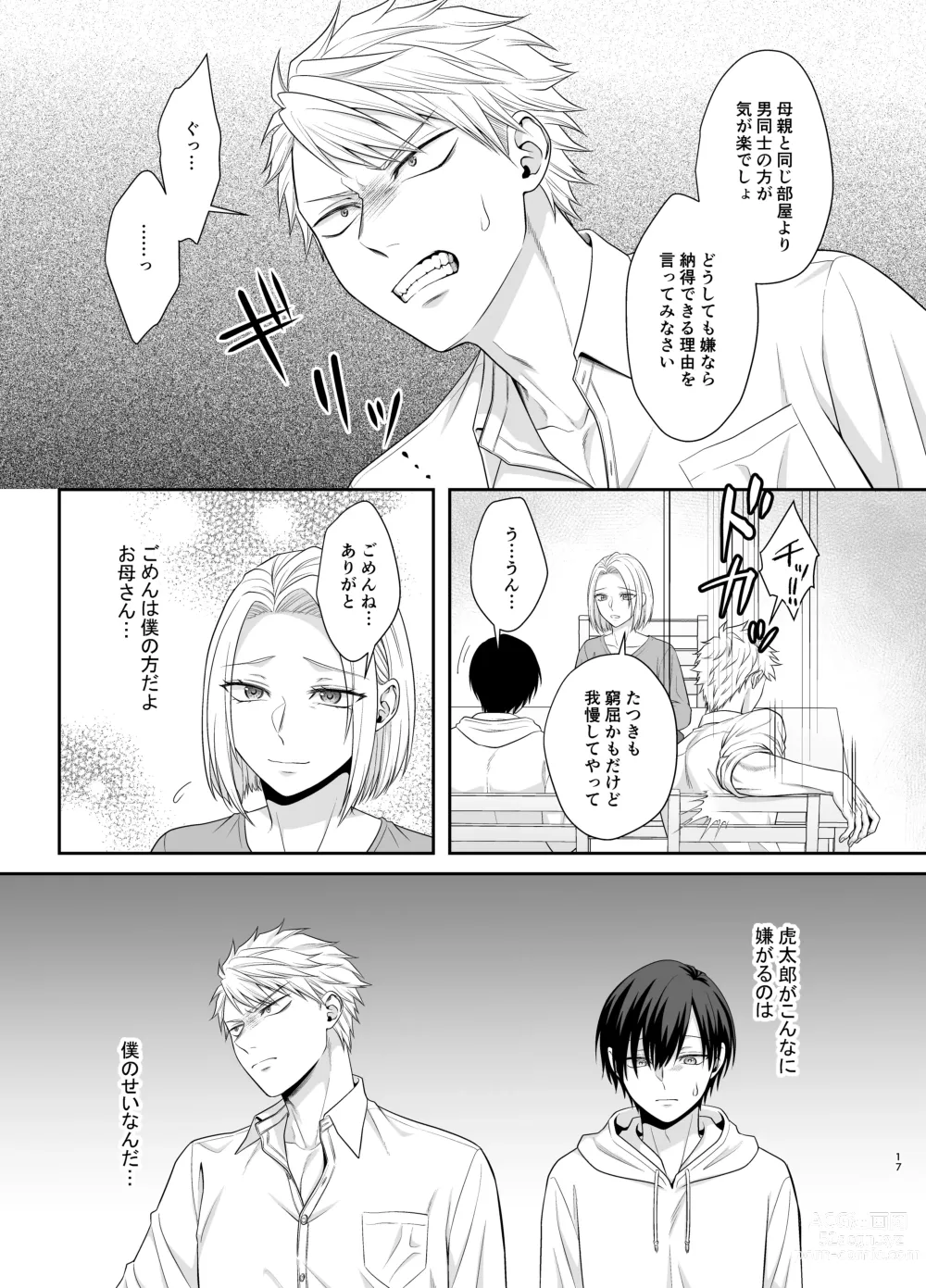 Page 17 of doujinshi Bokutachi, Kyoudai ni wa Mou Modorenai Mitai desu.