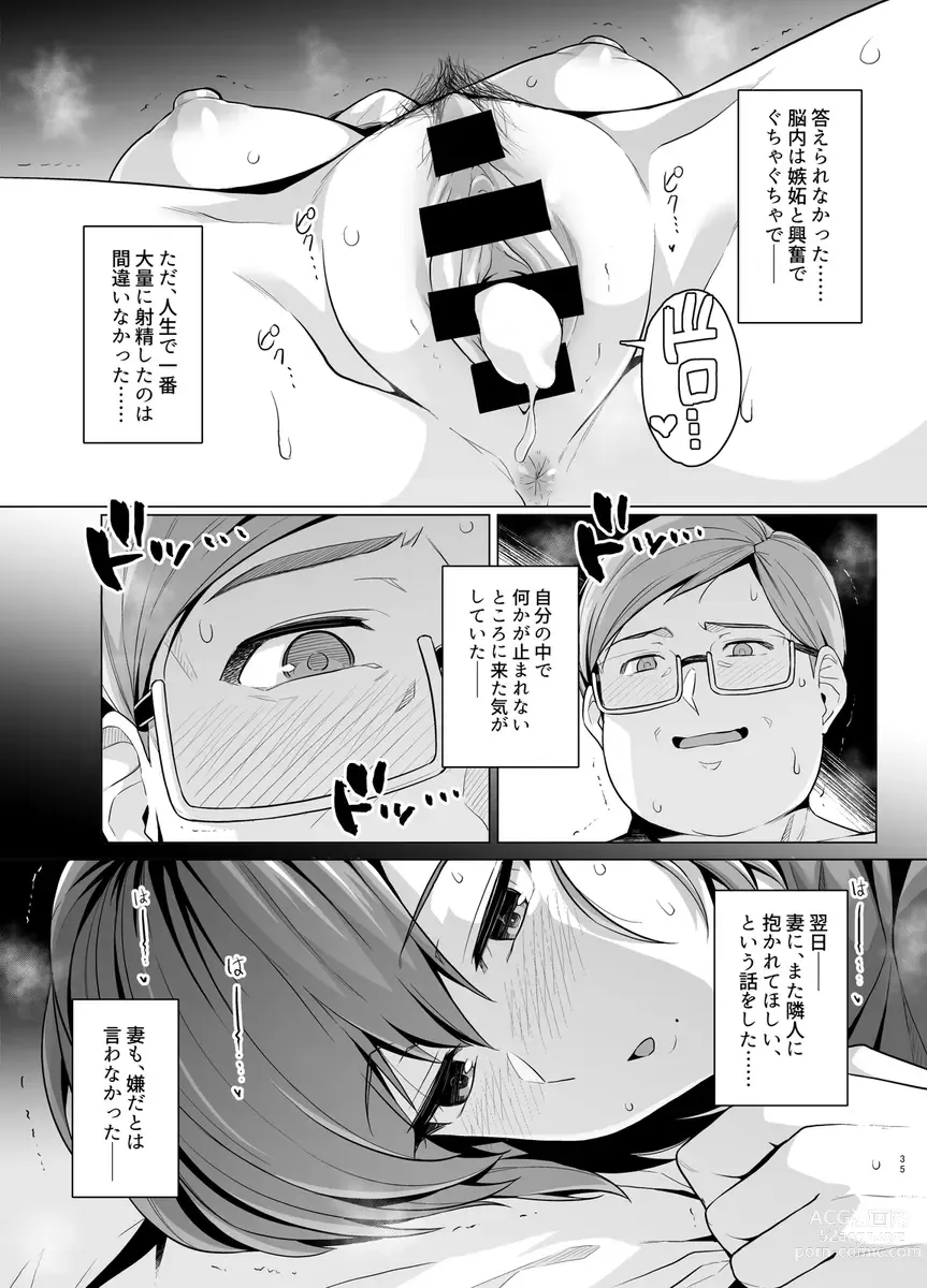 Page 37 of doujinshi Tsuma ga, Tanin no Mesu ni naru made -Short Cut Kyonyuu Tsuma Sasaki Misaki Hen-