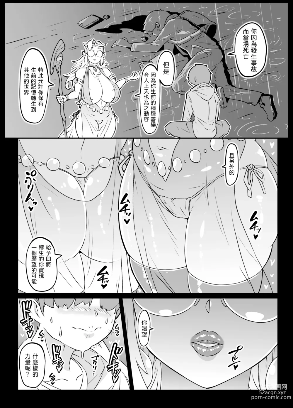 Page 8 of doujinshi Isekai Tensei no Megami-sama to Noukou Jounetsu Fudeoroshi Seikou