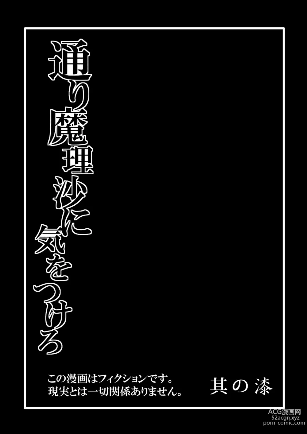 Page 3 of doujinshi TooriMarisa ni Ki o Tsukero Sono Shichi