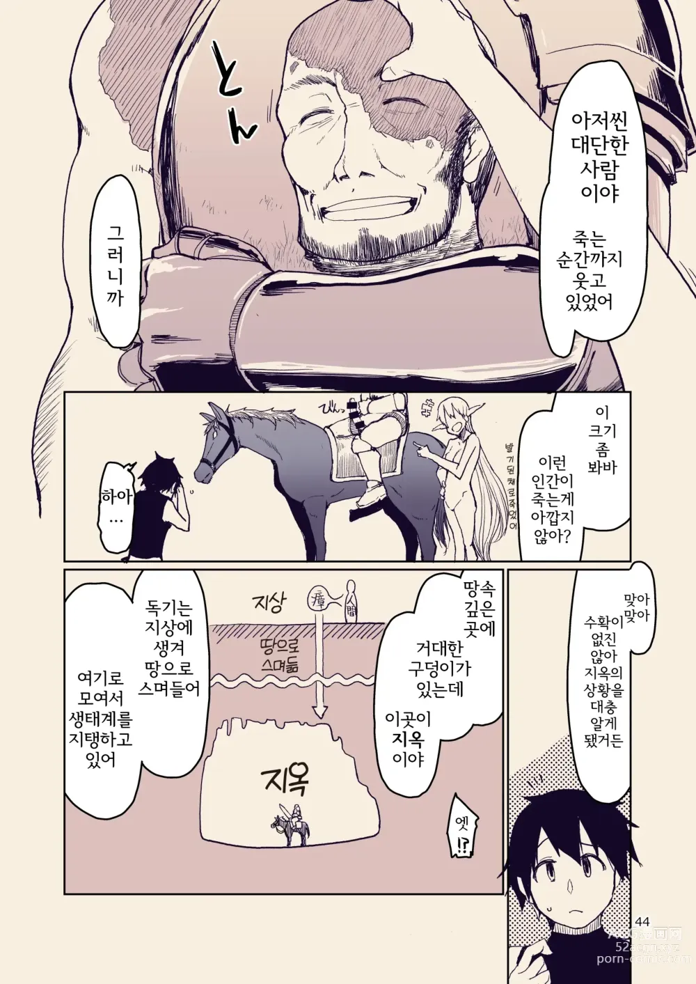 Page 46 of doujinshi 호색한 엘프의 이종간일지 10