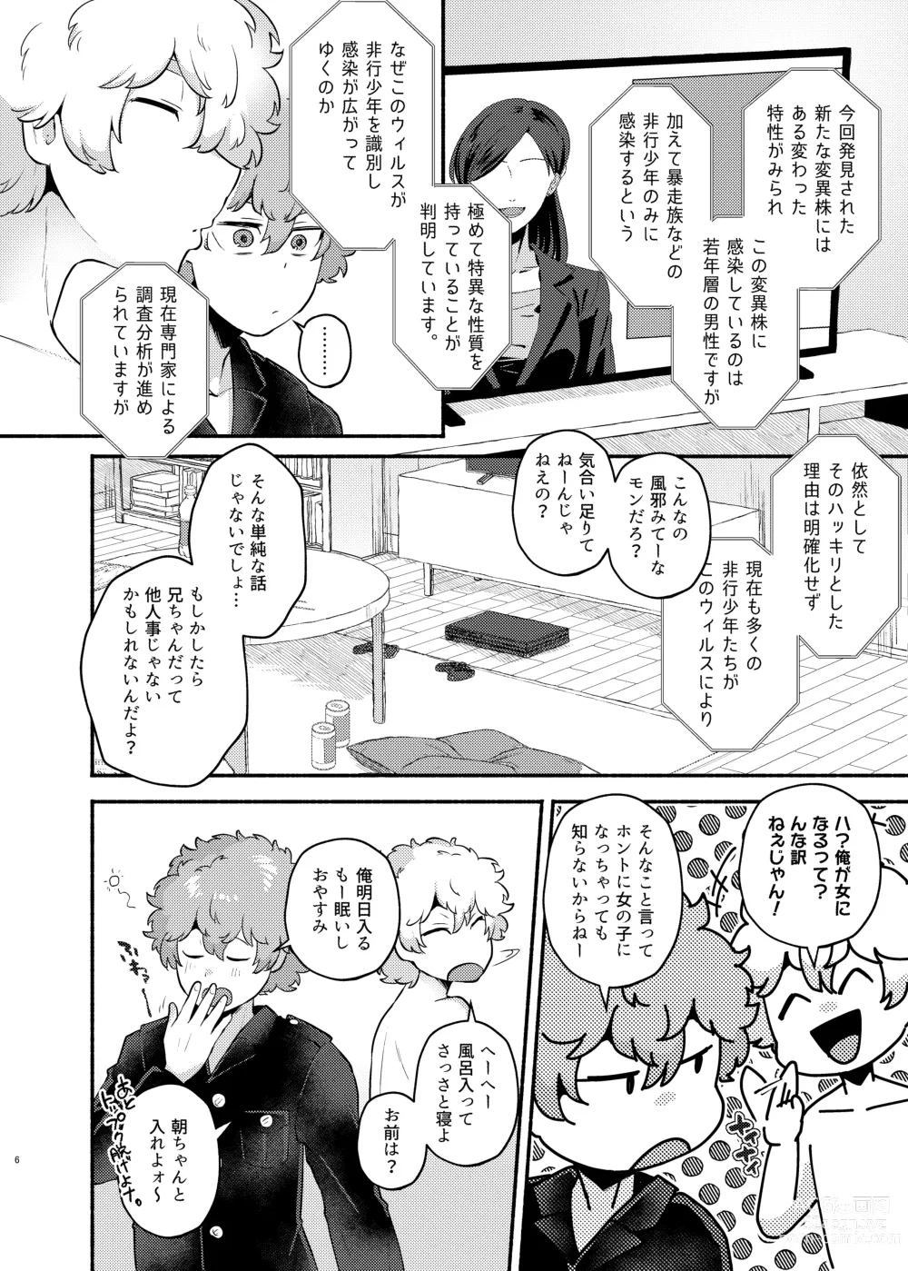 Page 6 of doujinshi Ore no Otouto ga Imouto ni Natta Hanashi